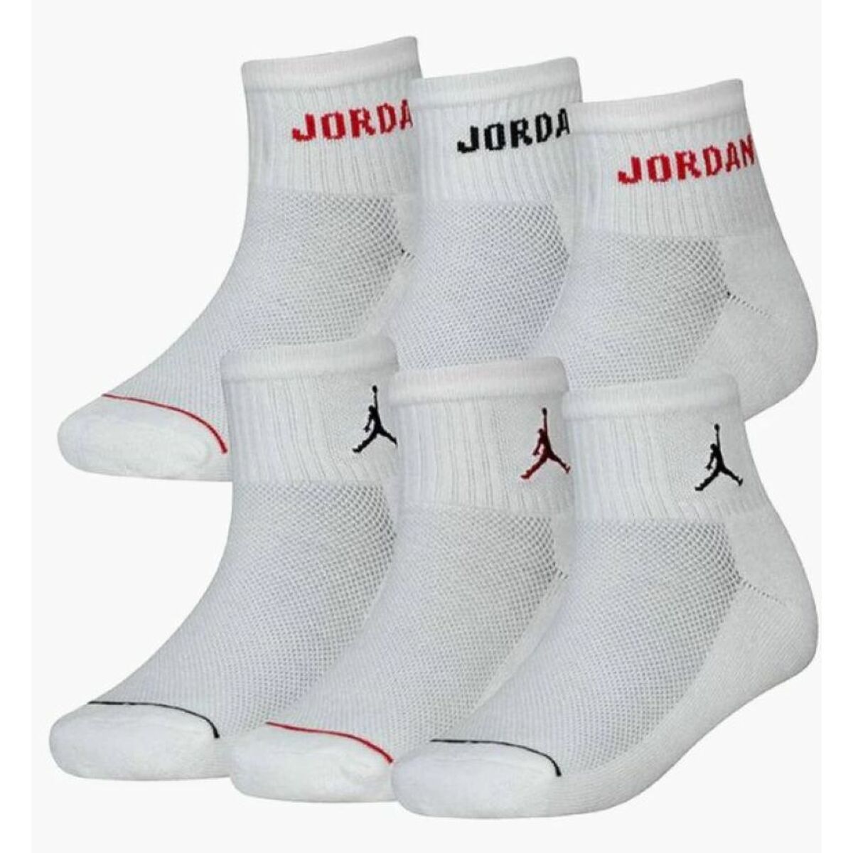 Pack de calcetines Jordan JHB JORDAN LEGEND ANKLE BJ0342 001 Blanco Infantil 6 Piezas