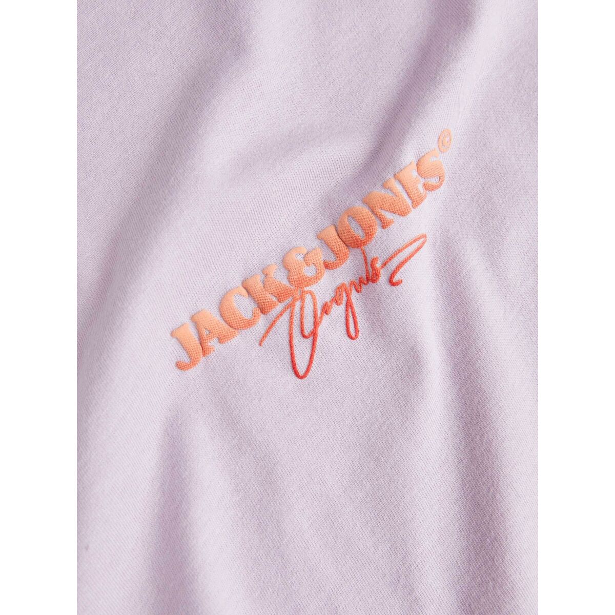 Camiseta de Manga Corta Hombre Jack & Jones JORARUBA PUFF BRANDING TEE SS CREW NECK 12255557 Morado