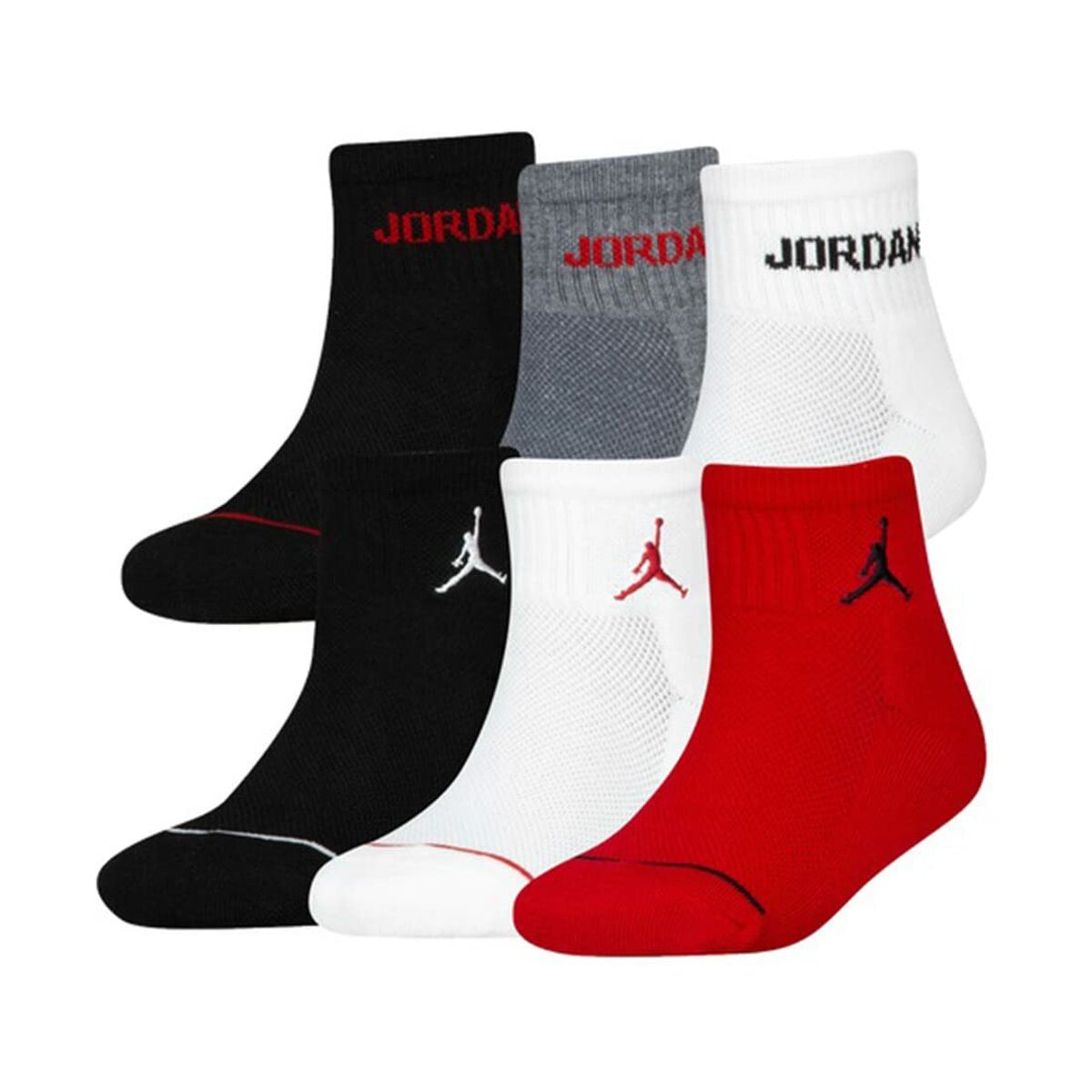 Pack de calcetines Jordan JHB JORDAN LEGEND ANKLE BJ0342 RK2 Negro Multicolor Infantil 6 Piezas