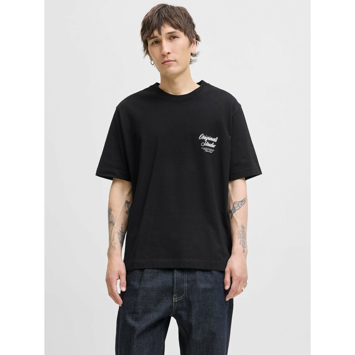 Camiseta de Manga Corta Hombre Jack & Jones JORNORREBRO TYPO TEE SS CREW NECK NOOS 12282898 Negro