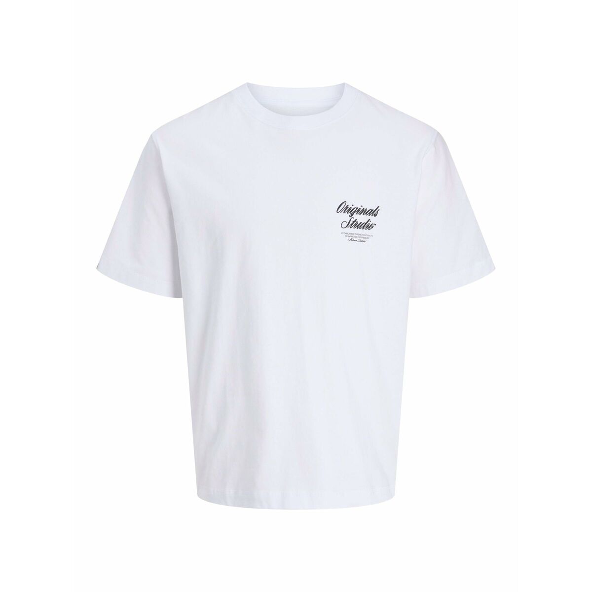 Camiseta de Manga Corta Hombre Jack & Jones JORNORREBRO TYPO TEE SS CREW NECK NOOS 12282898 Blanco