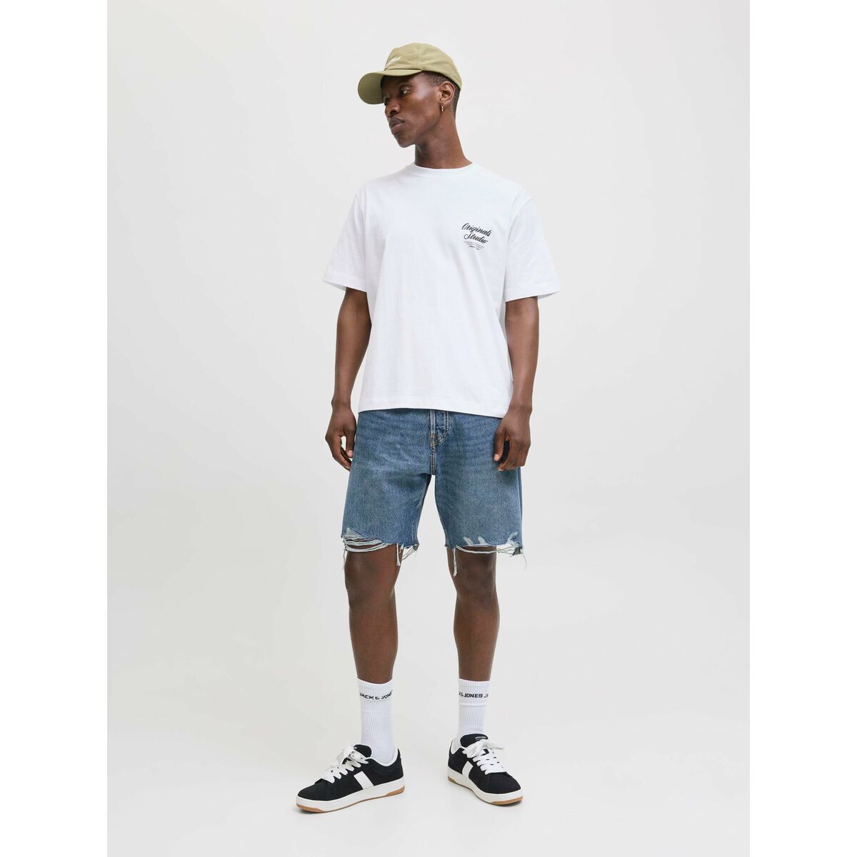 Camiseta de Manga Corta Hombre Jack & Jones JORNORREBRO TYPO TEE SS CREW NECK NOOS 12282898 Blanco