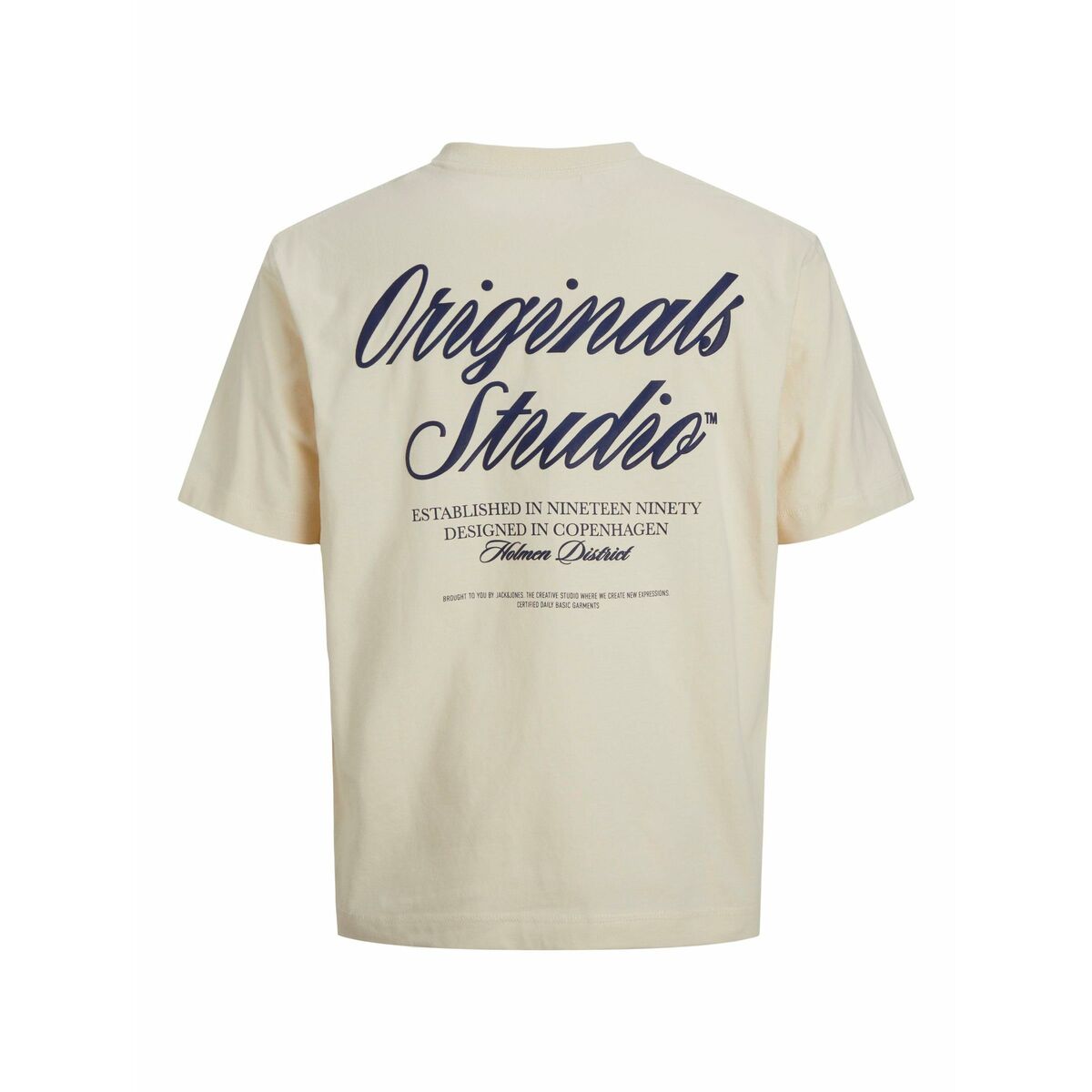 Camiseta de Manga Corta Hombre Jack & Jones JORNORREBRO TYPO TEE SS CREW NECK NOOS 12282898 Beige