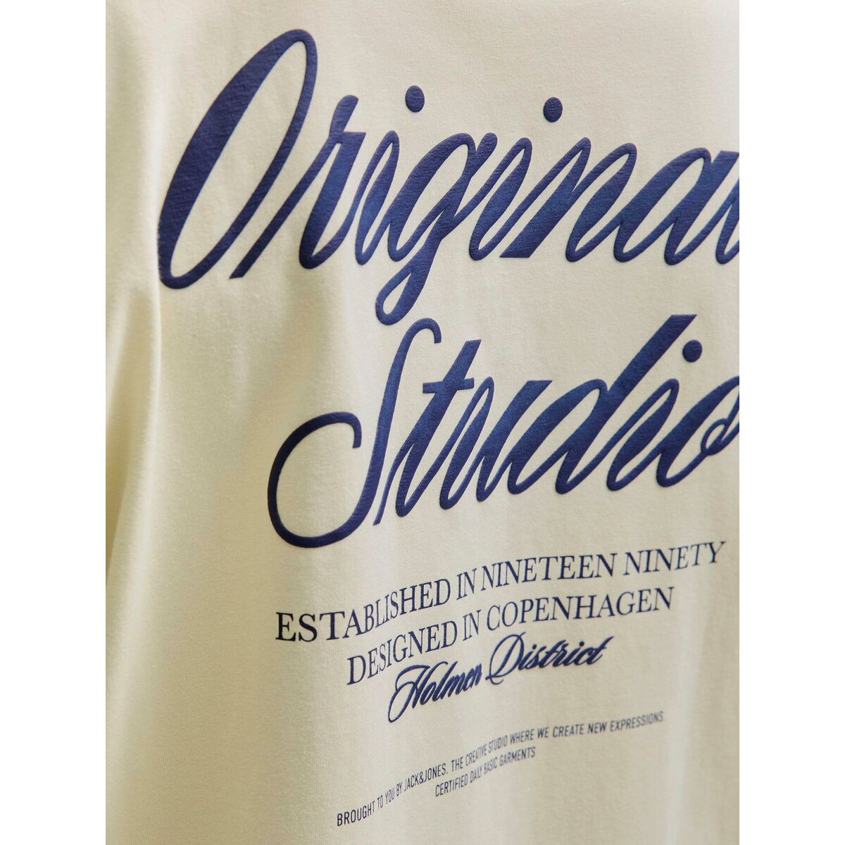 Camiseta de Manga Corta Hombre Jack & Jones JORNORREBRO TYPO TEE SS CREW NECK NOOS 12282898 Beige