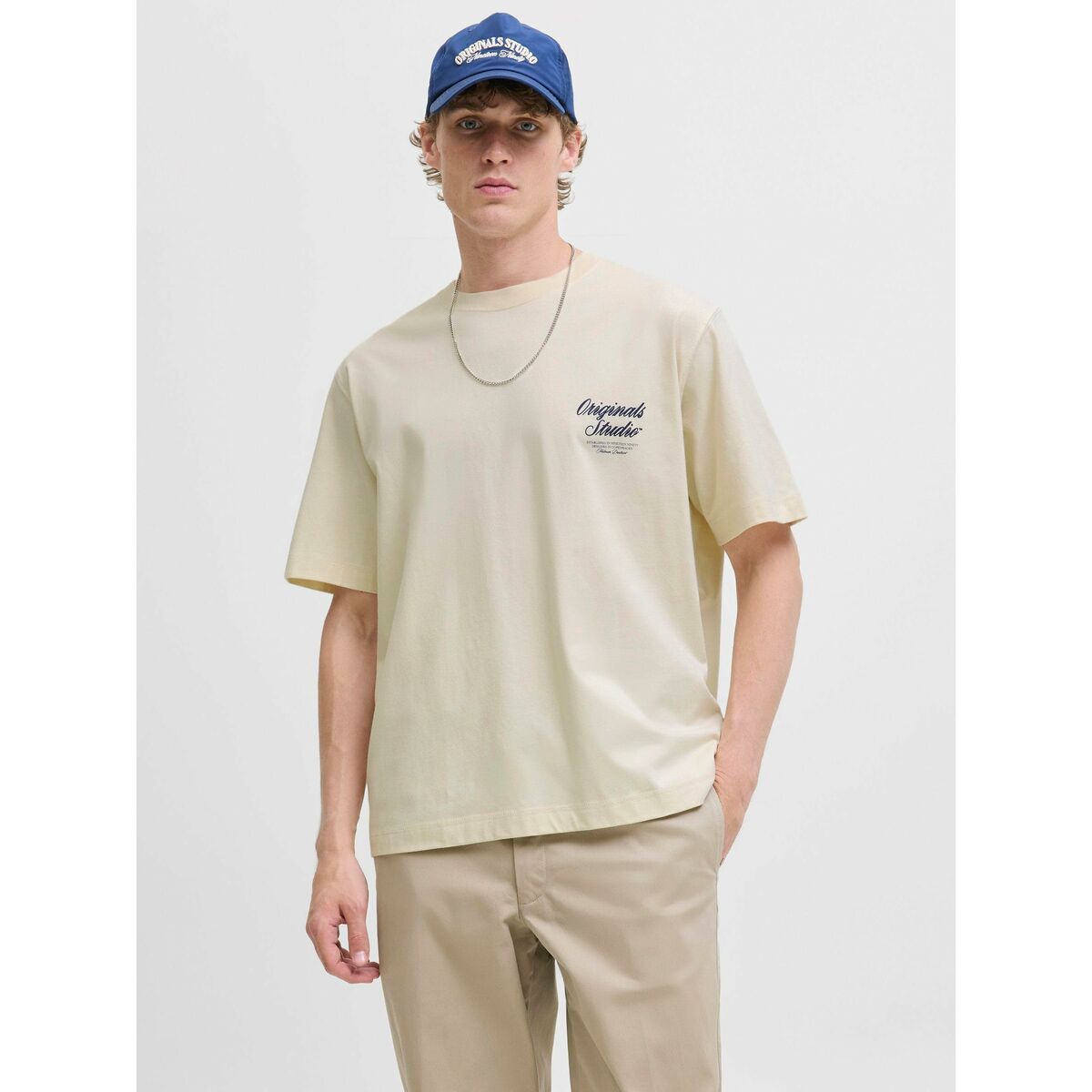 Camiseta de Manga Corta Hombre Jack & Jones JORNORREBRO TYPO TEE SS CREW NECK NOOS 12282898 Beige