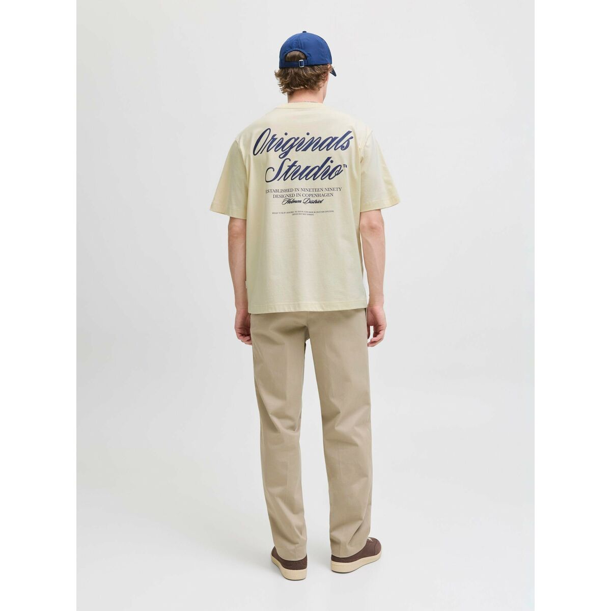 Camiseta de Manga Corta Hombre Jack & Jones JORNORREBRO TYPO TEE SS CREW NECK NOOS 12282898 Beige