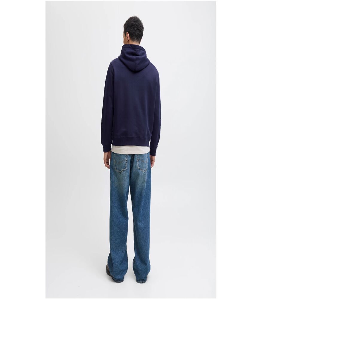 Sudadera con Capucha Hombre Jack & Jones JORNORREBRO EMB SWEAT HOOD NOOS 12282861 Azul marino