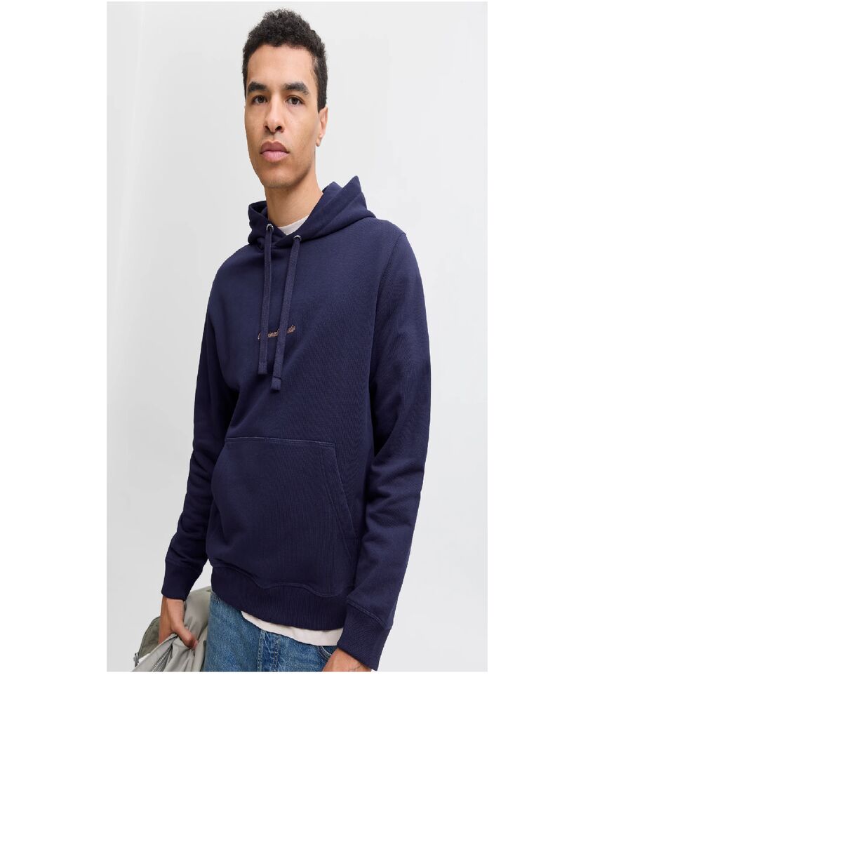Sudadera con Capucha Hombre Jack & Jones JORNORREBRO EMB SWEAT HOOD NOOS 12282861 Azul marino