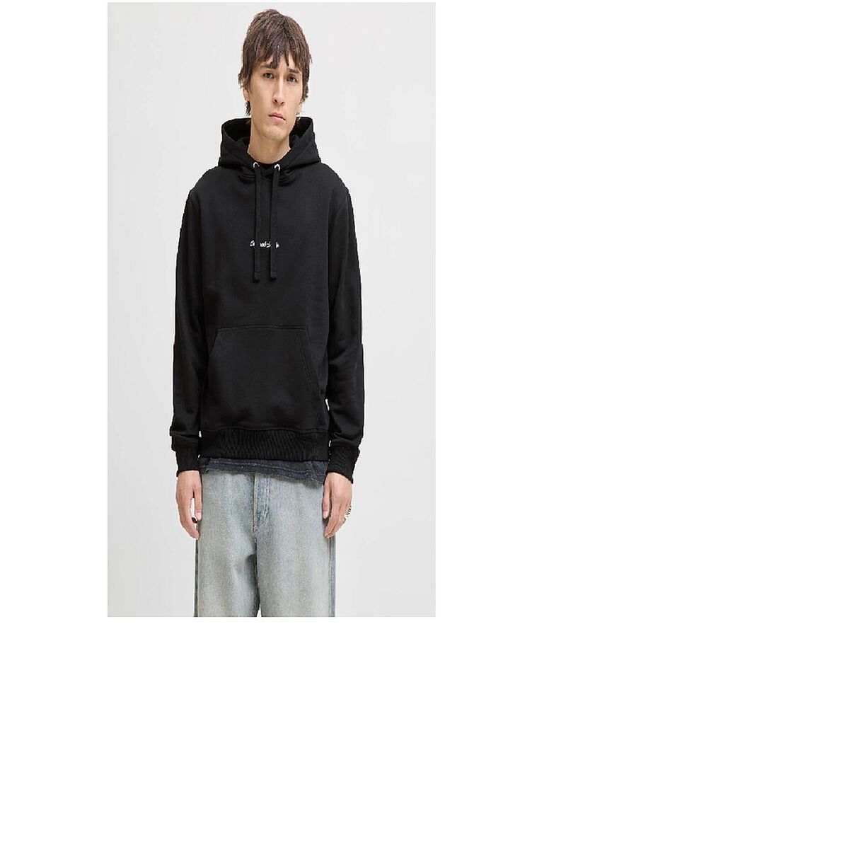 Sudadera con Capucha Hombre Jack & Jones JORNORREBRO EMB SWEAT HOOD NOOS 12282861 Negro