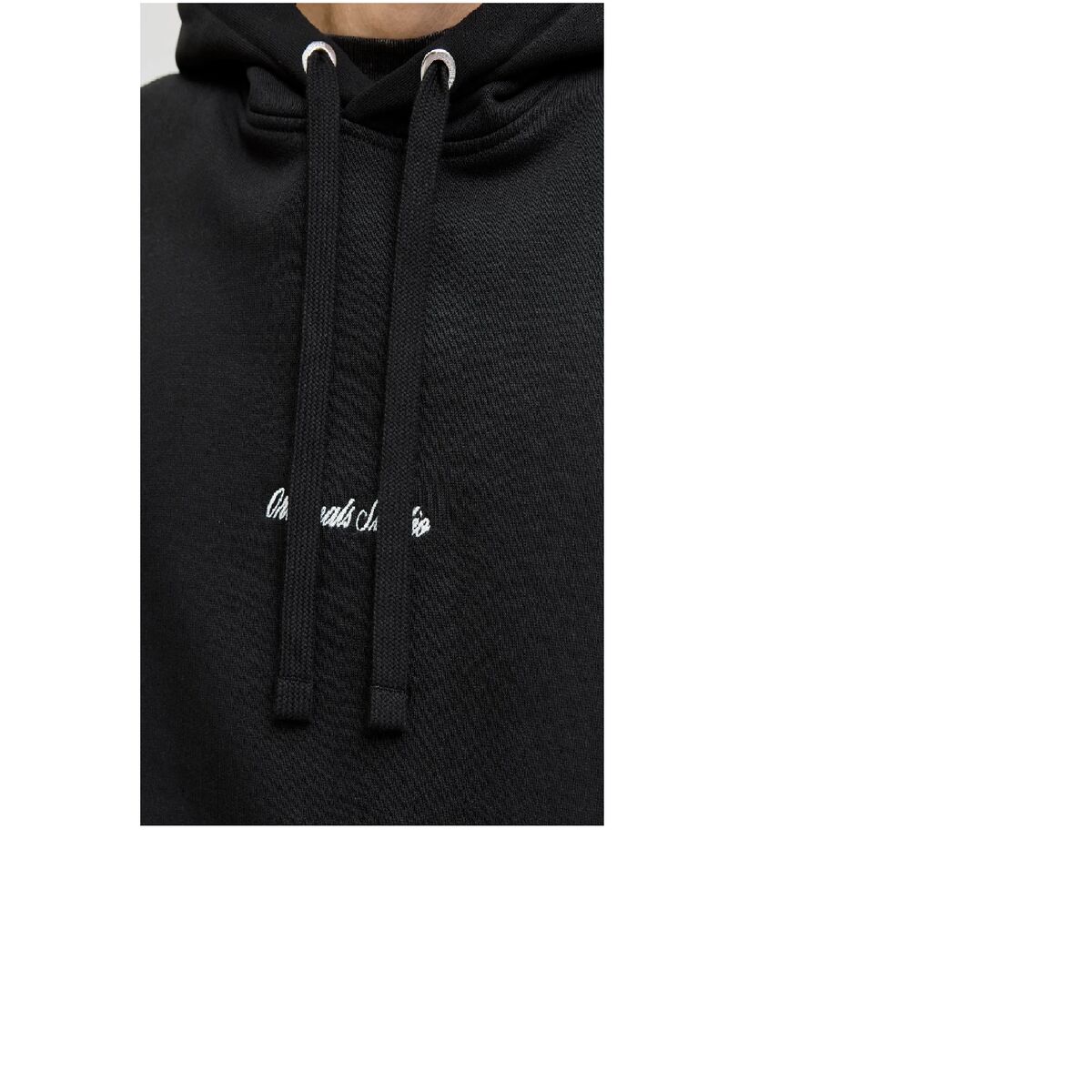 Sudadera con Capucha Hombre Jack & Jones JORNORREBRO EMB SWEAT HOOD NOOS 12282861 Negro