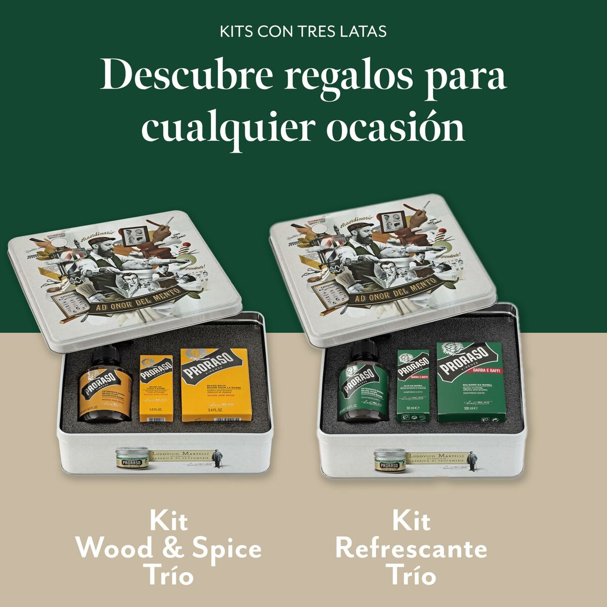 Set para Cuidado de la Barba Proraso Wood & Spice 3 Piezas
