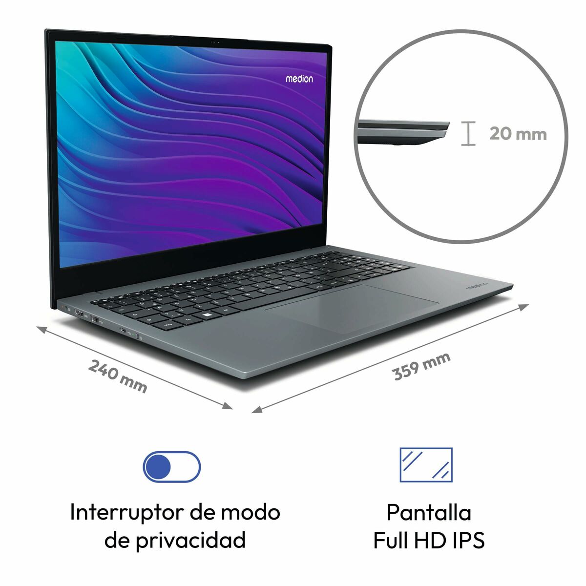 Laptop Medion E15433 1 TB SSD 32 GB RAM