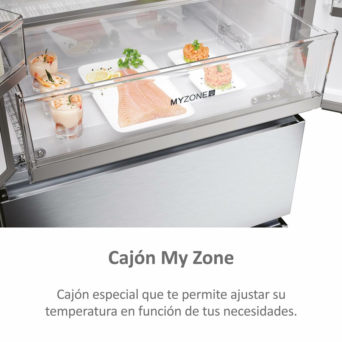 Frigorífico combinado Haier HFR5719EWMG 190 Plateado