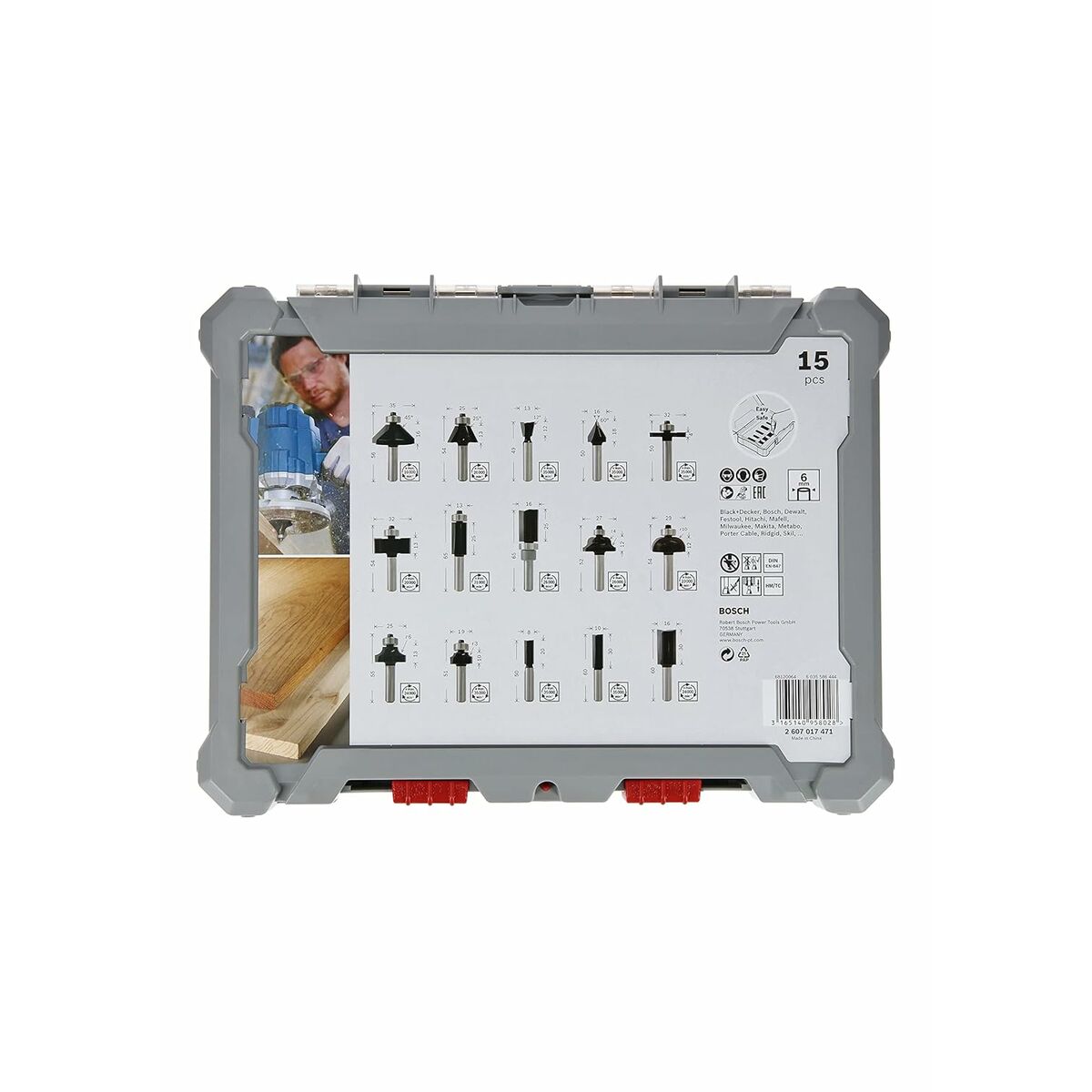 Set de accesorios BOSCH 2607017471 15 Piezas