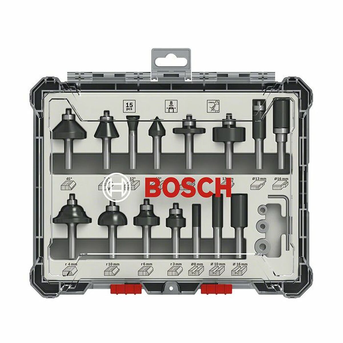 Set de accesorios BOSCH 2607017471 15 Piezas
