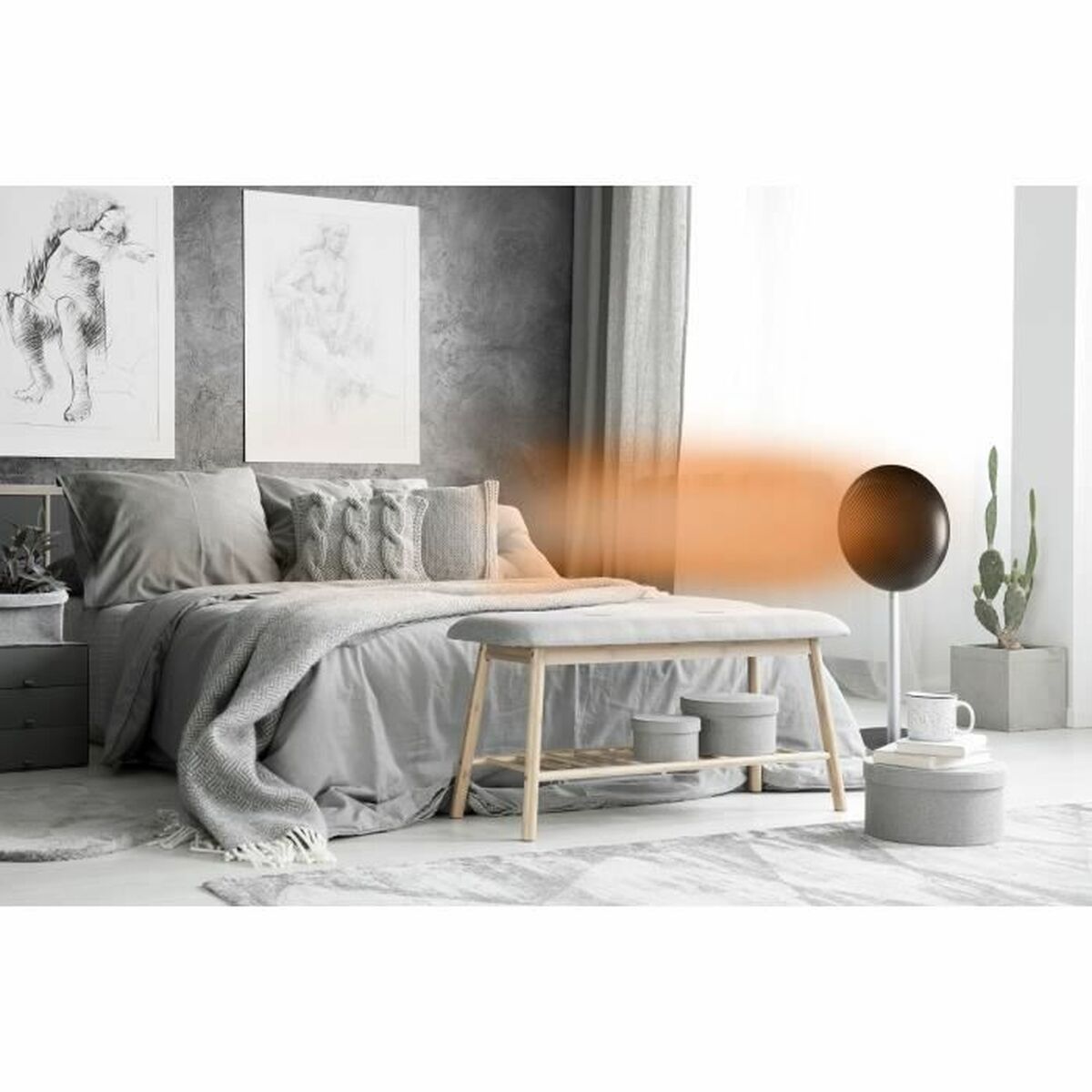 Radiador DOMO DO7349H Negro 2000 W