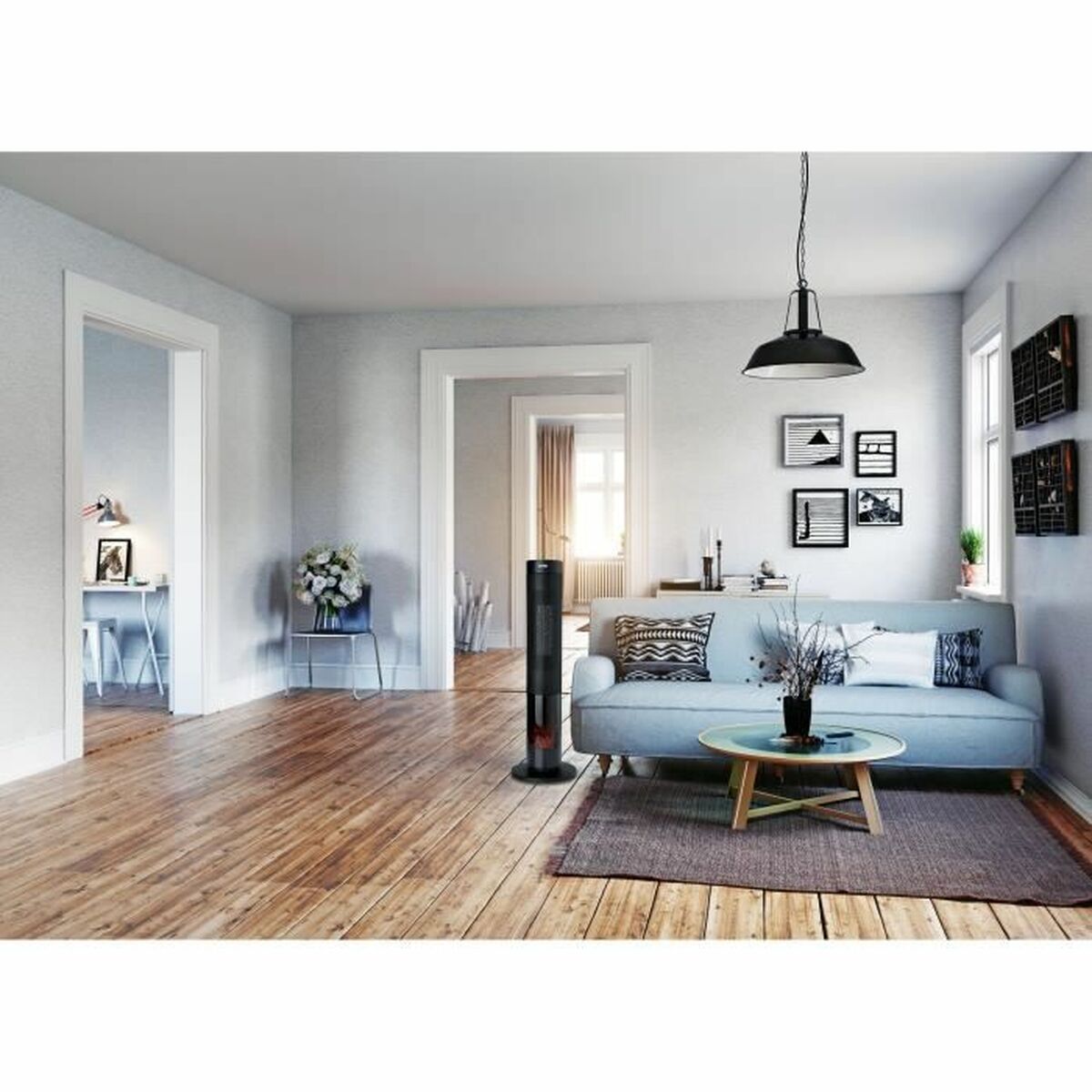 Calefactor Cerámico Eléctrico DOMO DO7345H Negro 2000 W