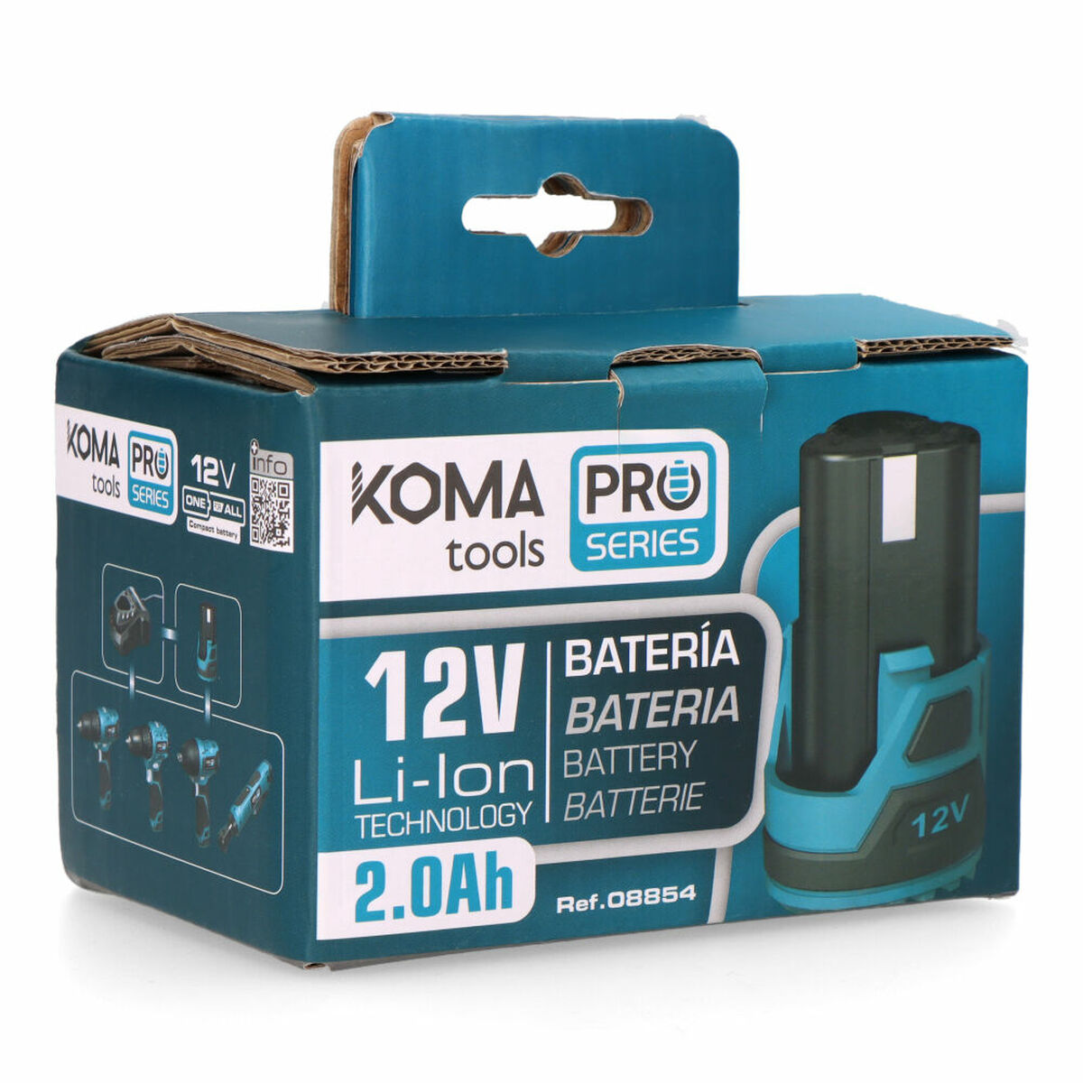 Batería de litio recargable Koma Tools 12 V 2 Ah