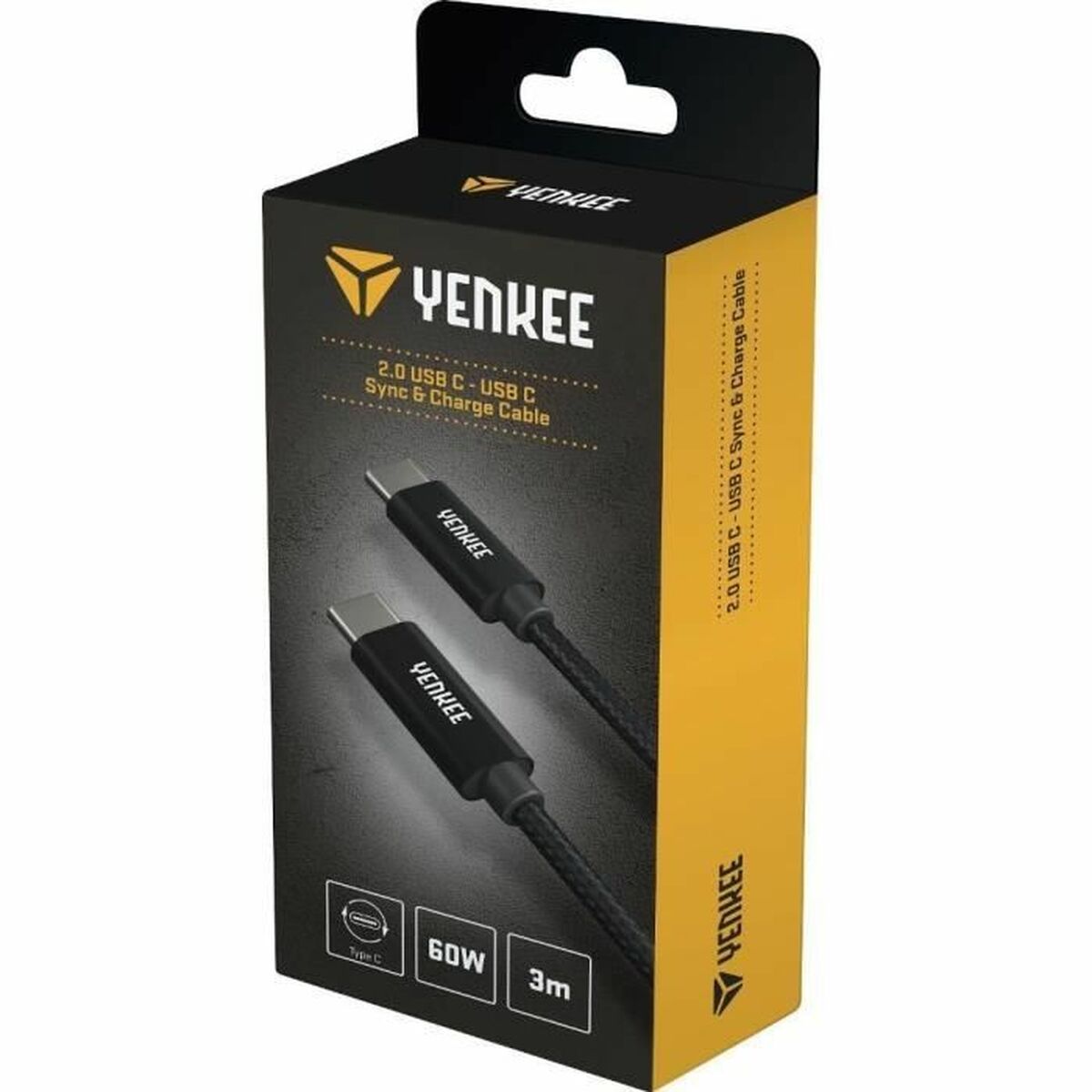 Cable USB-C Yenkee YCU C103 BK