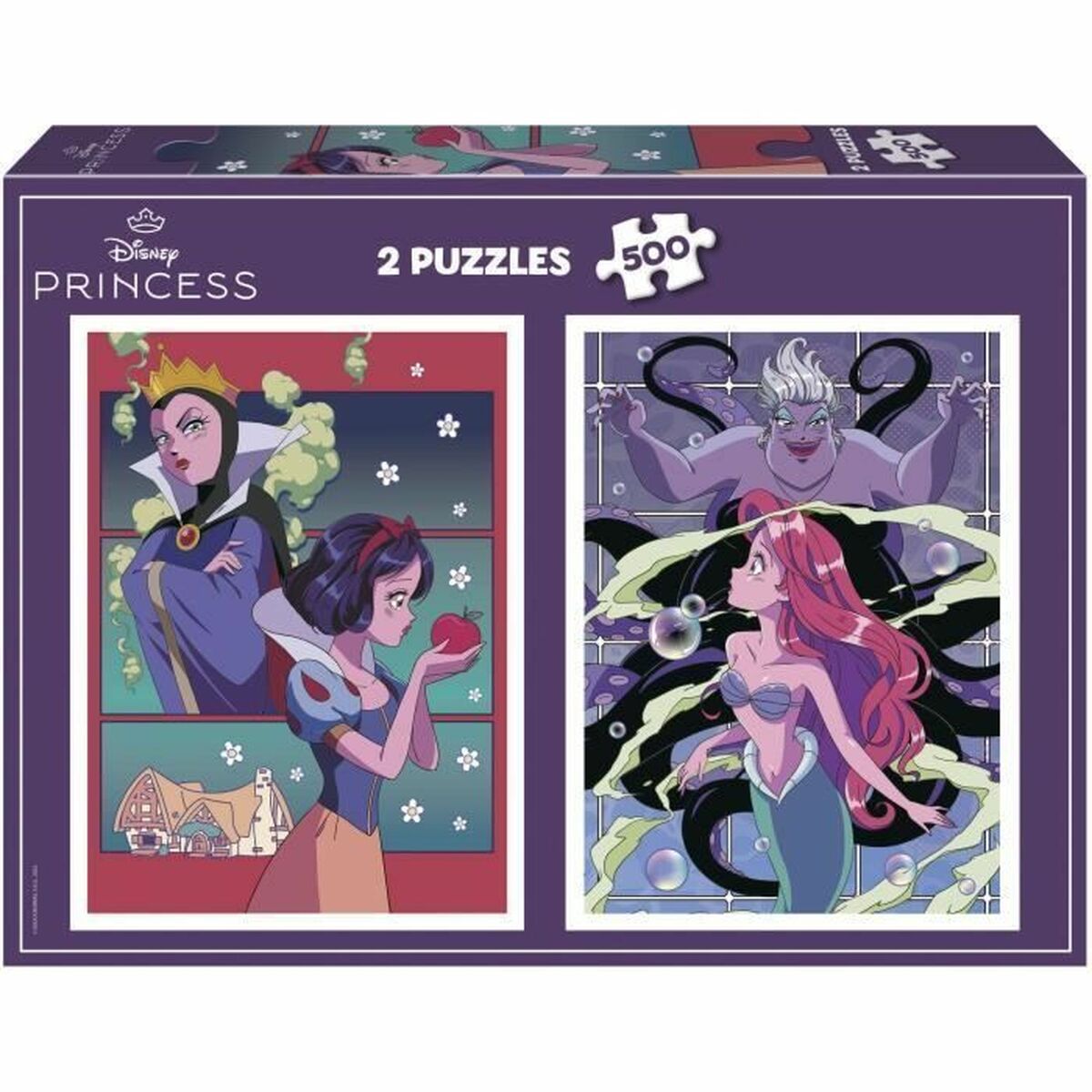 Puzzle Educa Villanos y Princesas Disney 500 Piezas (2 Unidades)