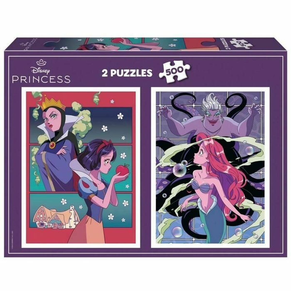 Puzzle Educa Villanos y Princesas Disney 500 Piezas (2 Unidades)