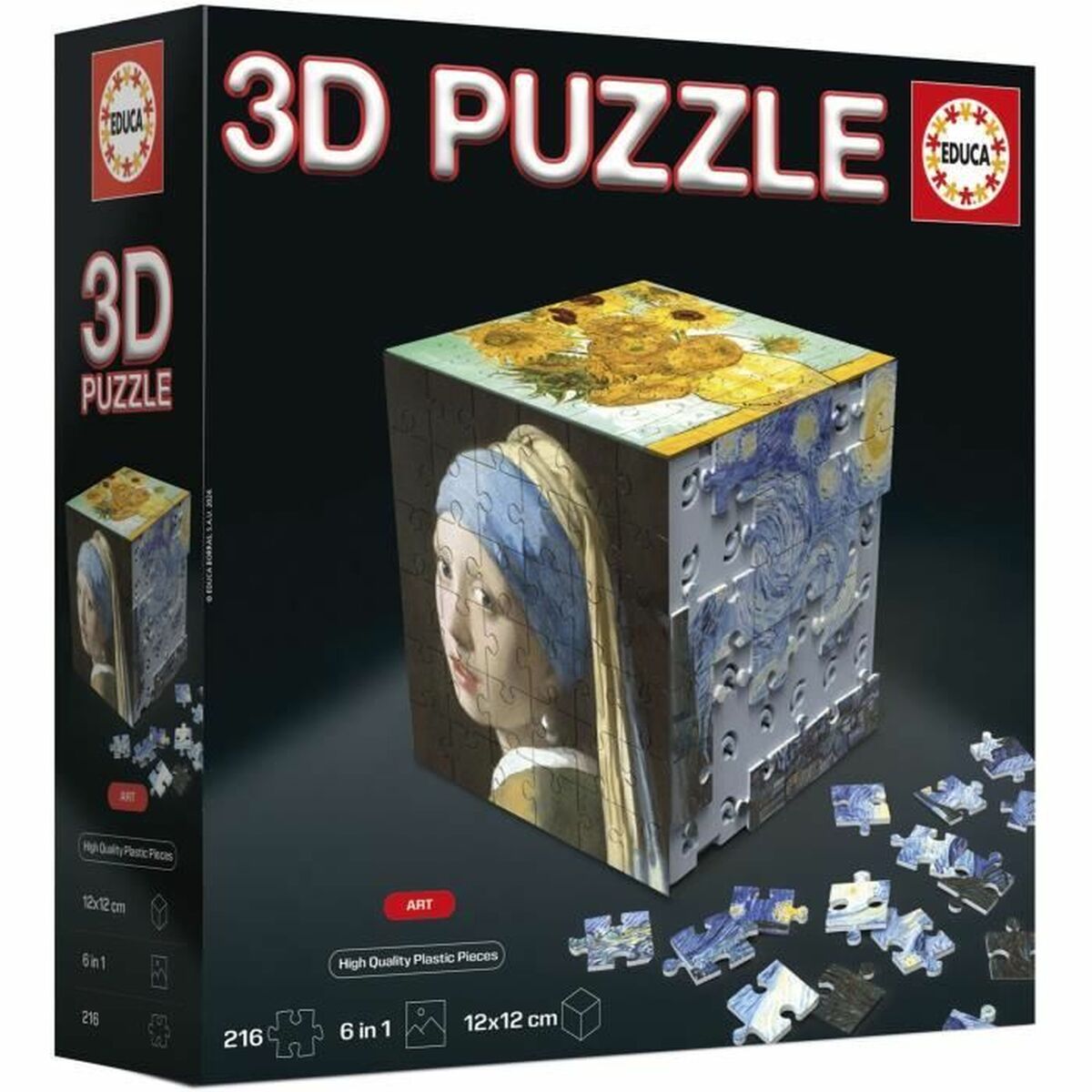 Puzzle Educa Arte en Cubo 36 Piezas 216 Piezas (6 Unidades)