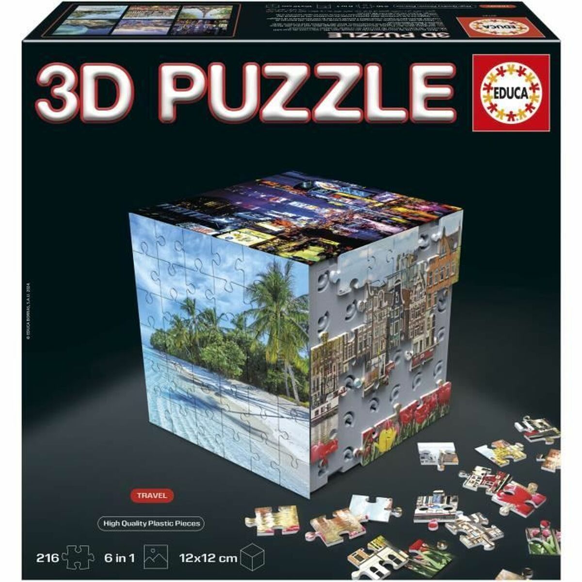 Puzzle Educa 3D 216 Piezas (6 Unidades)