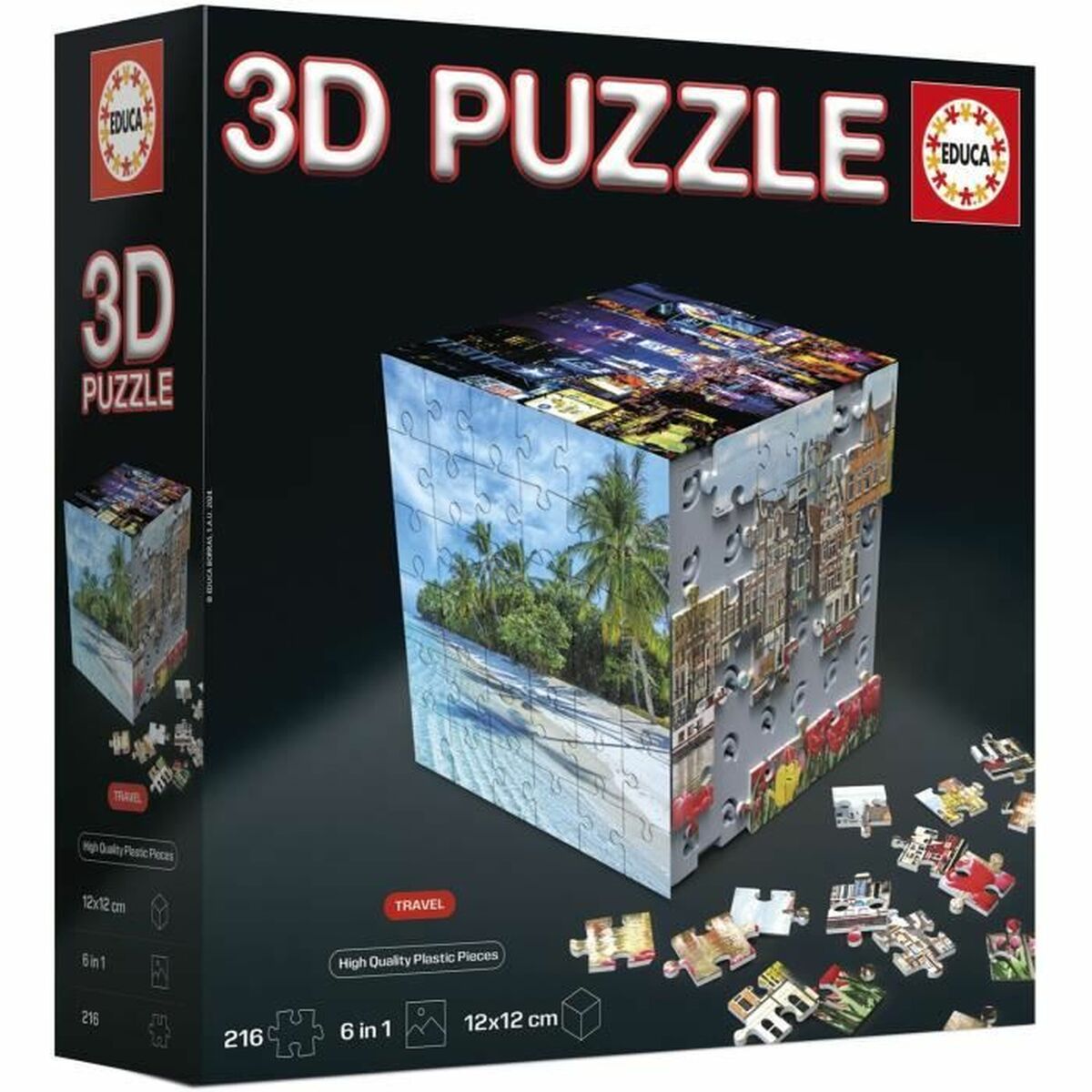 Puzzle Educa 3D 216 Piezas (6 Unidades)