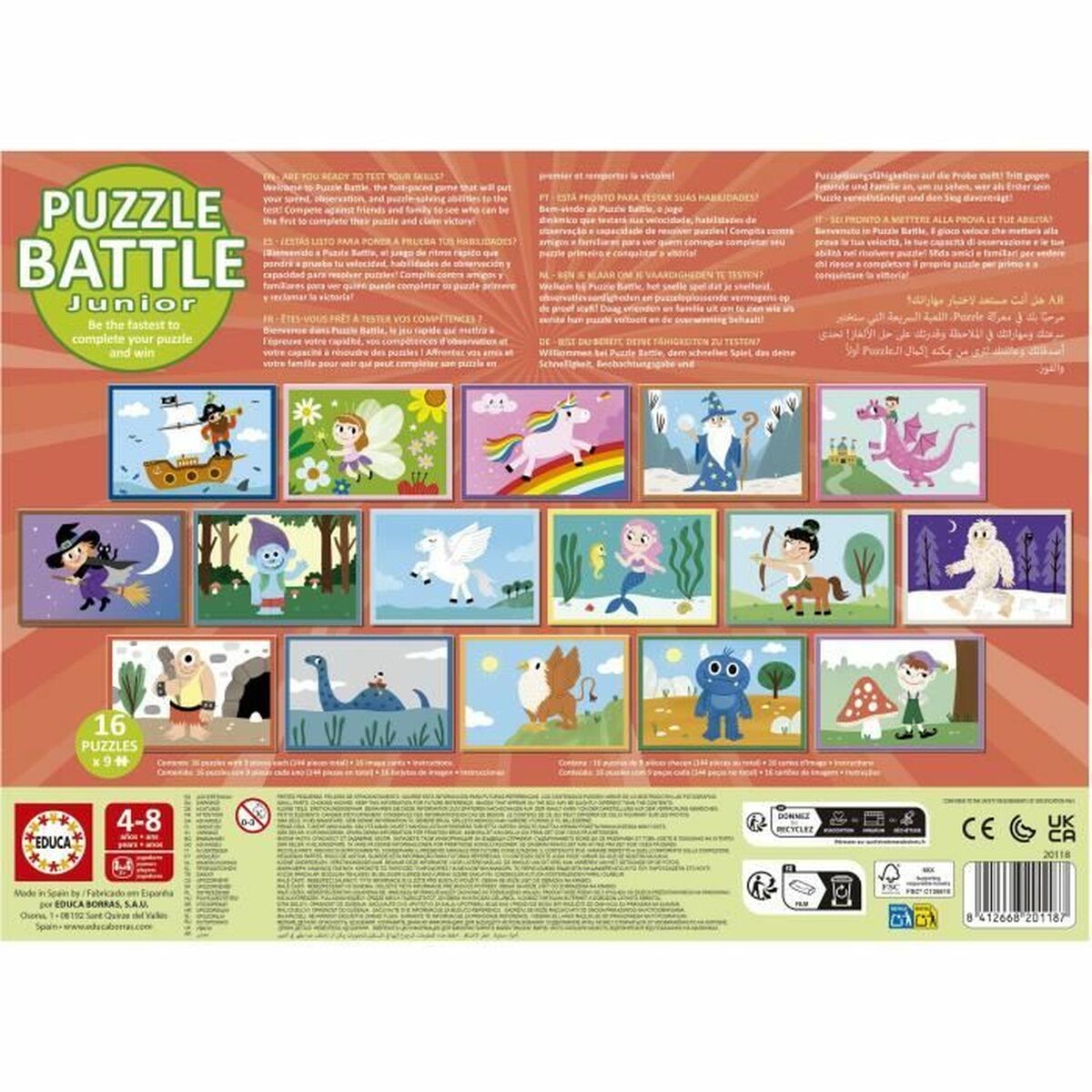 Puzzle Educa Battle Jr Fantasy 144 Piezas