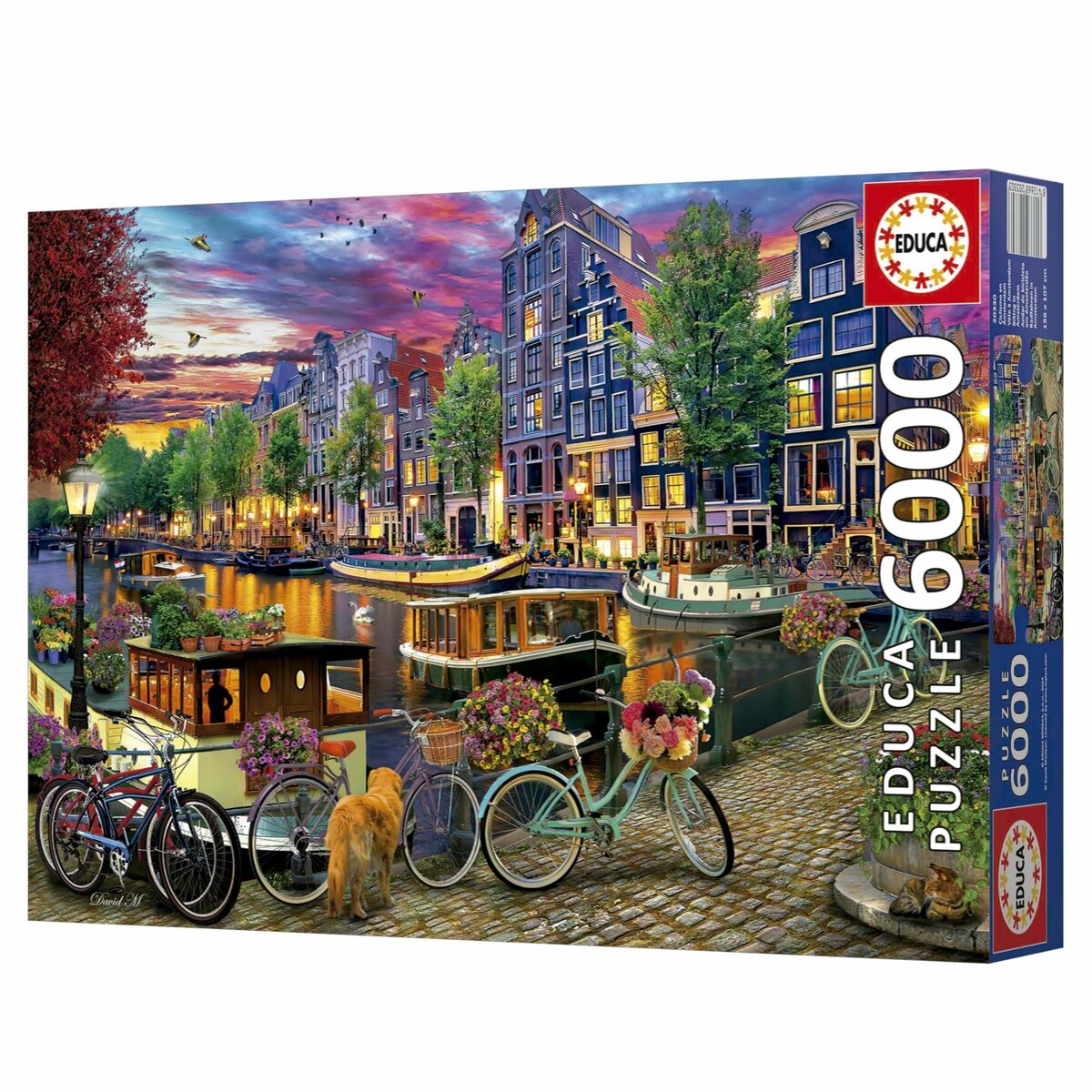 Puzzle Educa Bicicletas en Ámsterdam 6000 Piezas