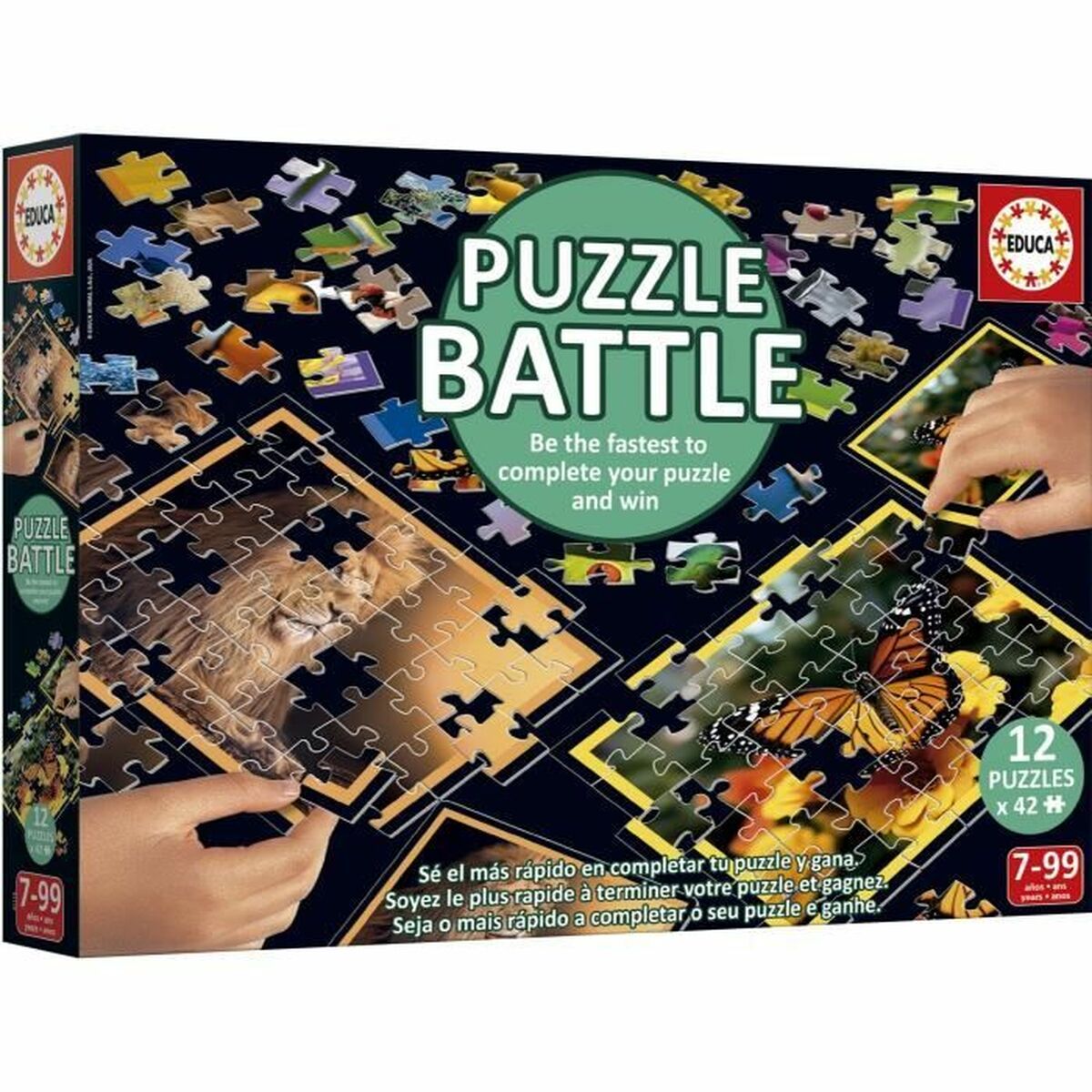 Puzzle Educa Battle Jr Natura 42 Piezas (12 Unidades)