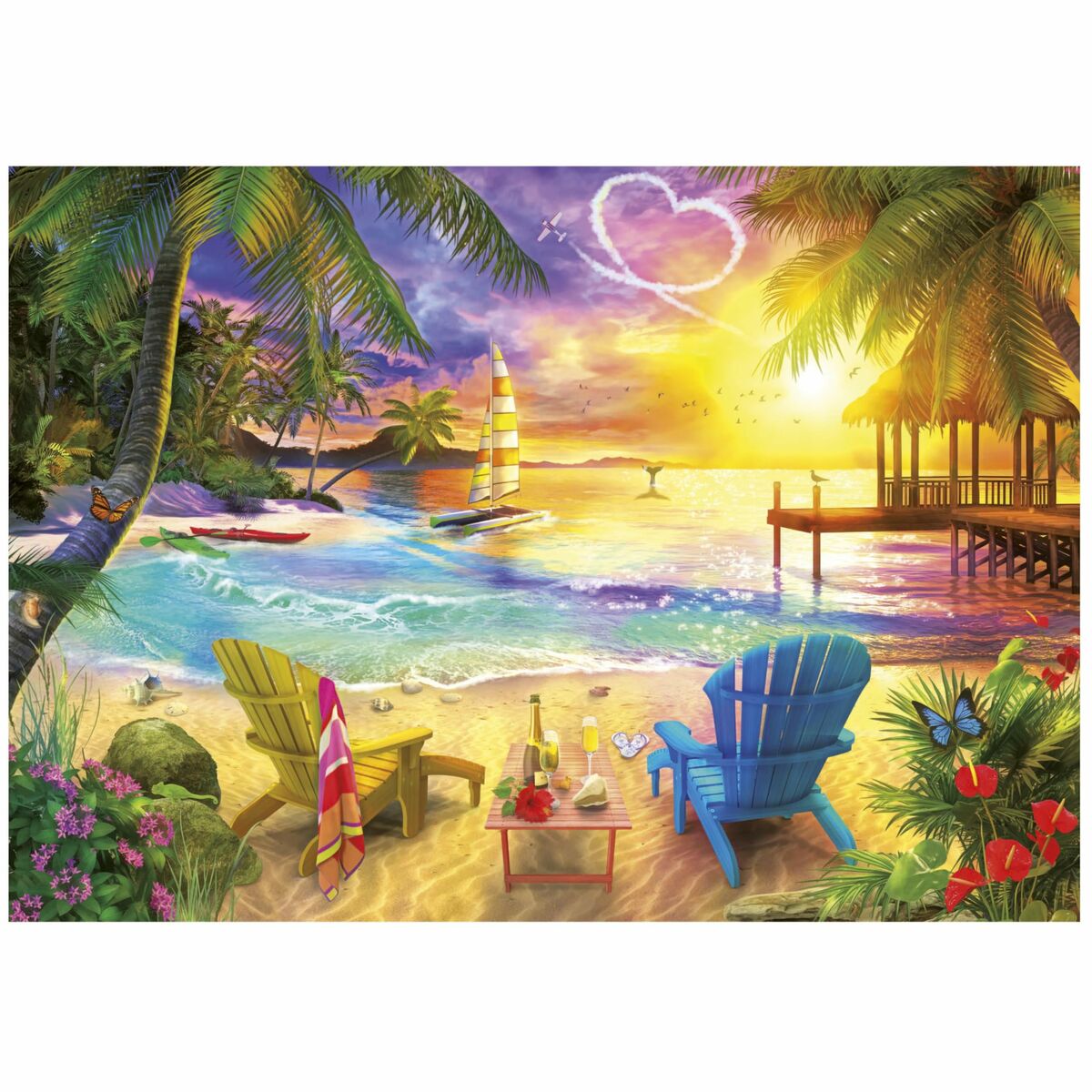 Puzzle Educa Love Beach 1000 Piezas