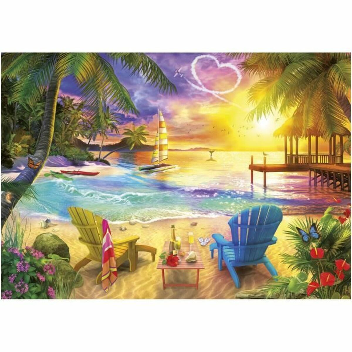 Puzzle Educa Love Beach 1000 Piezas