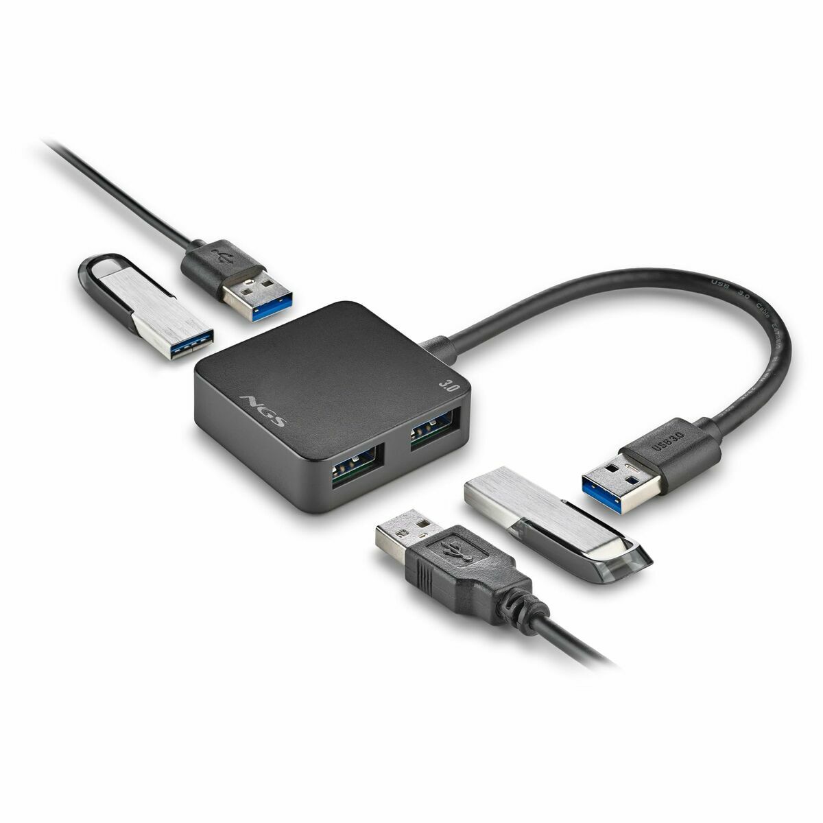 Hub USB NGS IHUB3.0TINY Negro