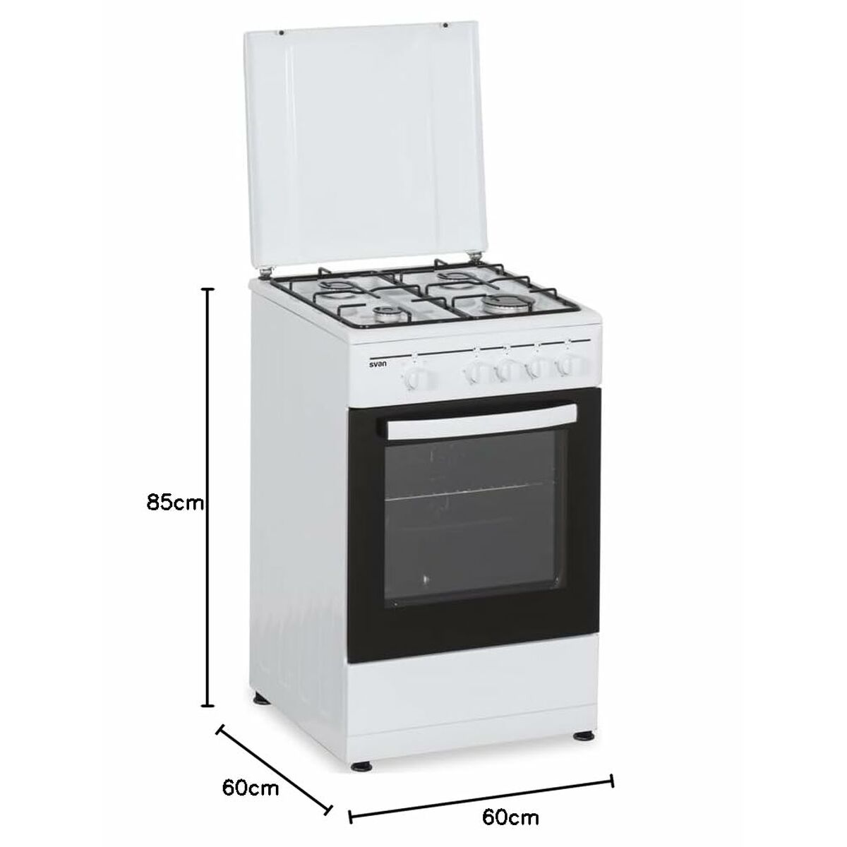Cocina de Gas Aspes AKG4500TM Blanco