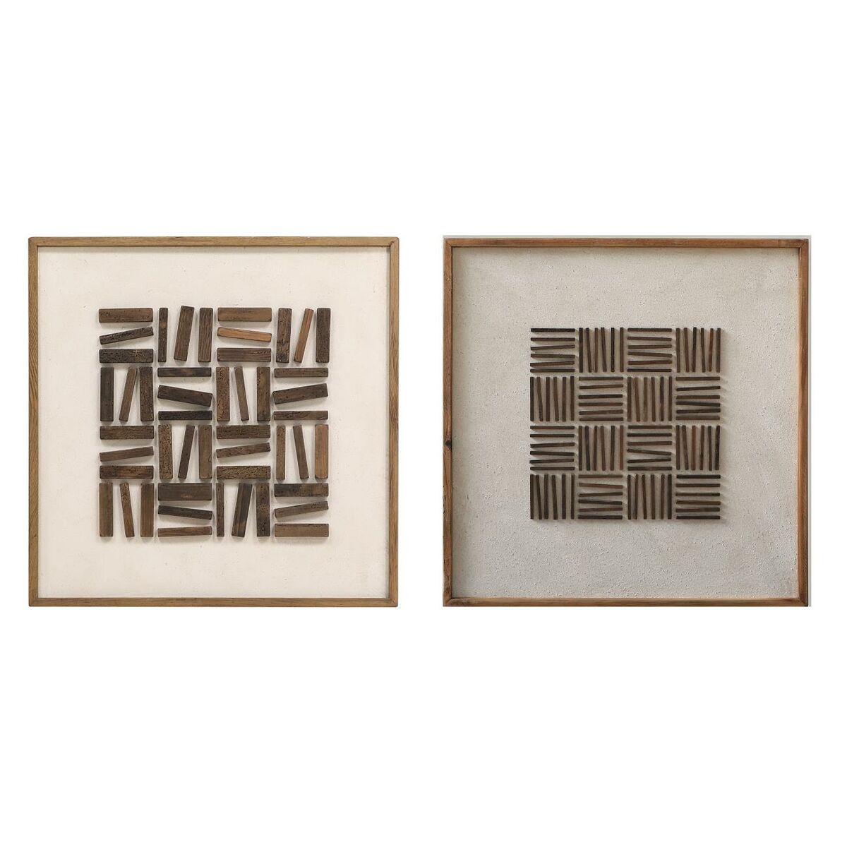 Cuadro Home ESPRIT Pino Madera Reciclada 62 x 4 x 62 cm