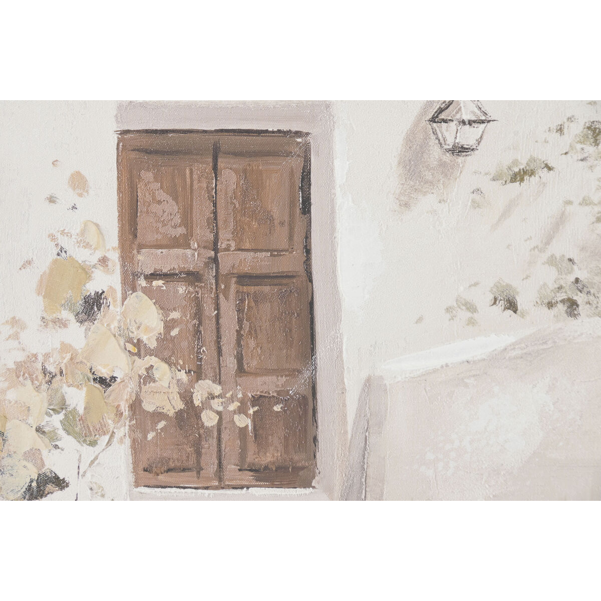 Lienzo Home ESPRIT Blanco Verde Ciudad Cottage 60 x 3,5 x 90 cm (2 Unidades)