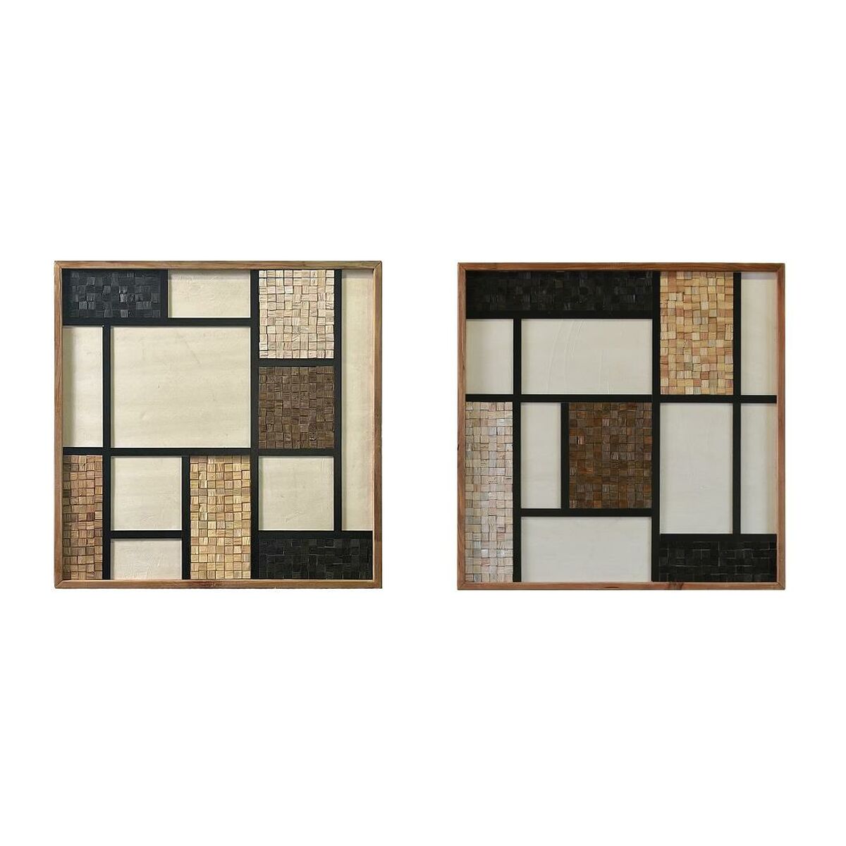 Cuadro Home ESPRIT Pino Madera Reciclada 82 x 4 x 82 cm