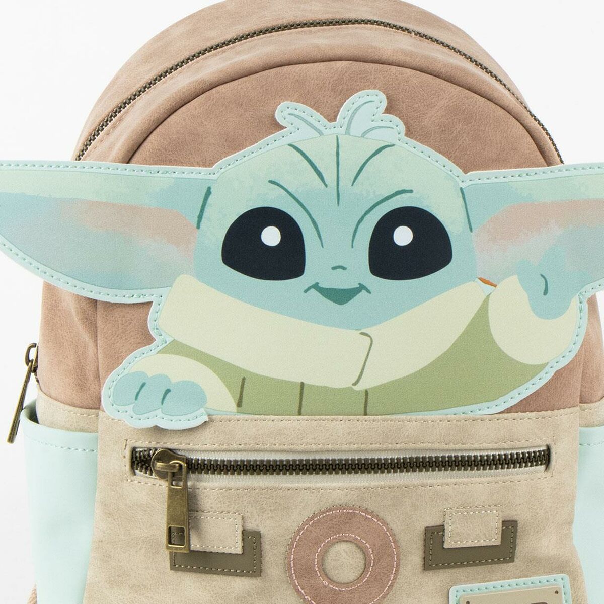 Mochila Escolar The Mandalorian Beige