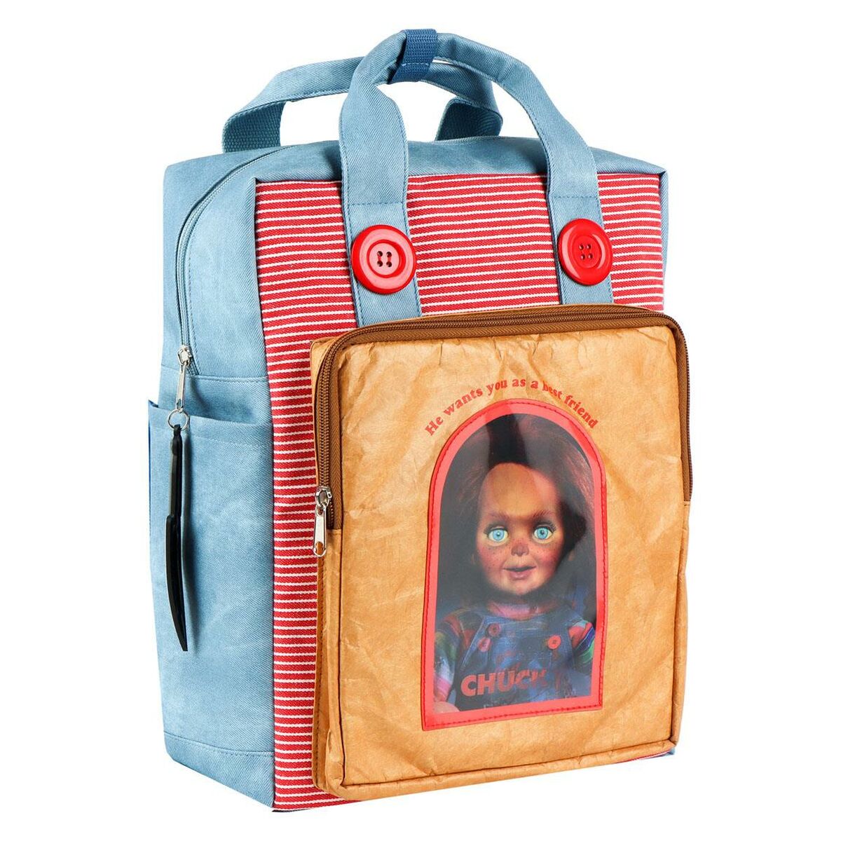 Mochila Escolar Chucky Rojo