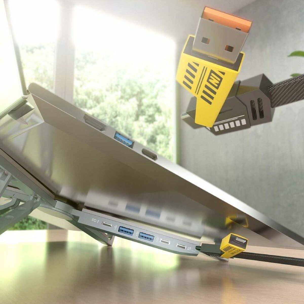 Soporte para Portátil Aisens ASUC-4P021-GR