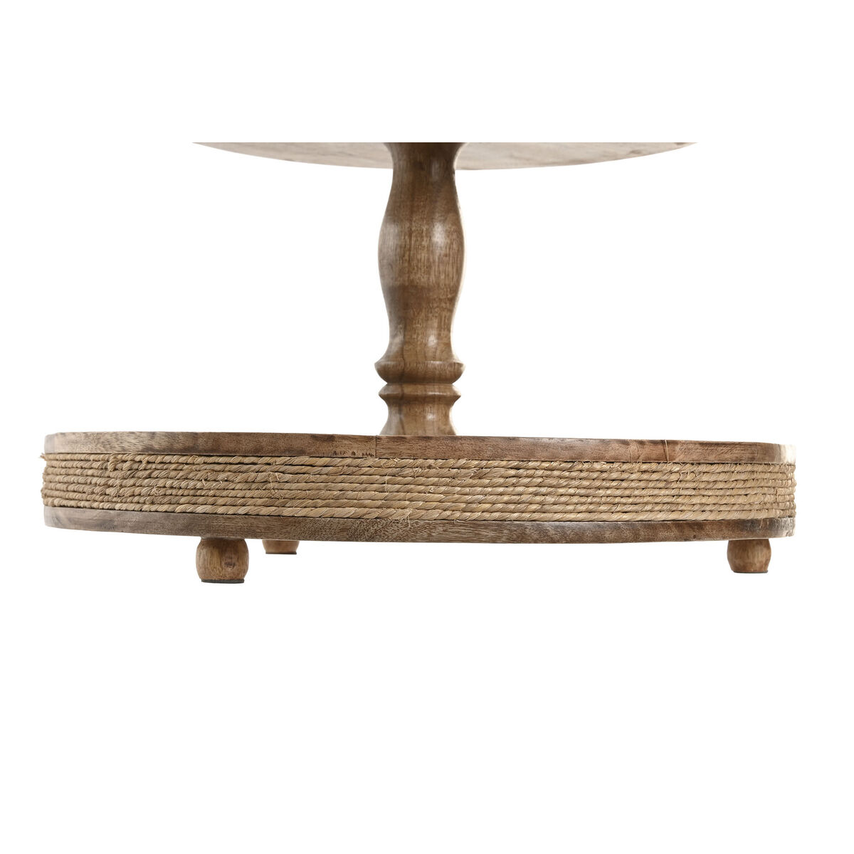 Centro de Mesa Home ESPRIT Marrón Cuerda Madera de mango 38 x 38 x 63 cm