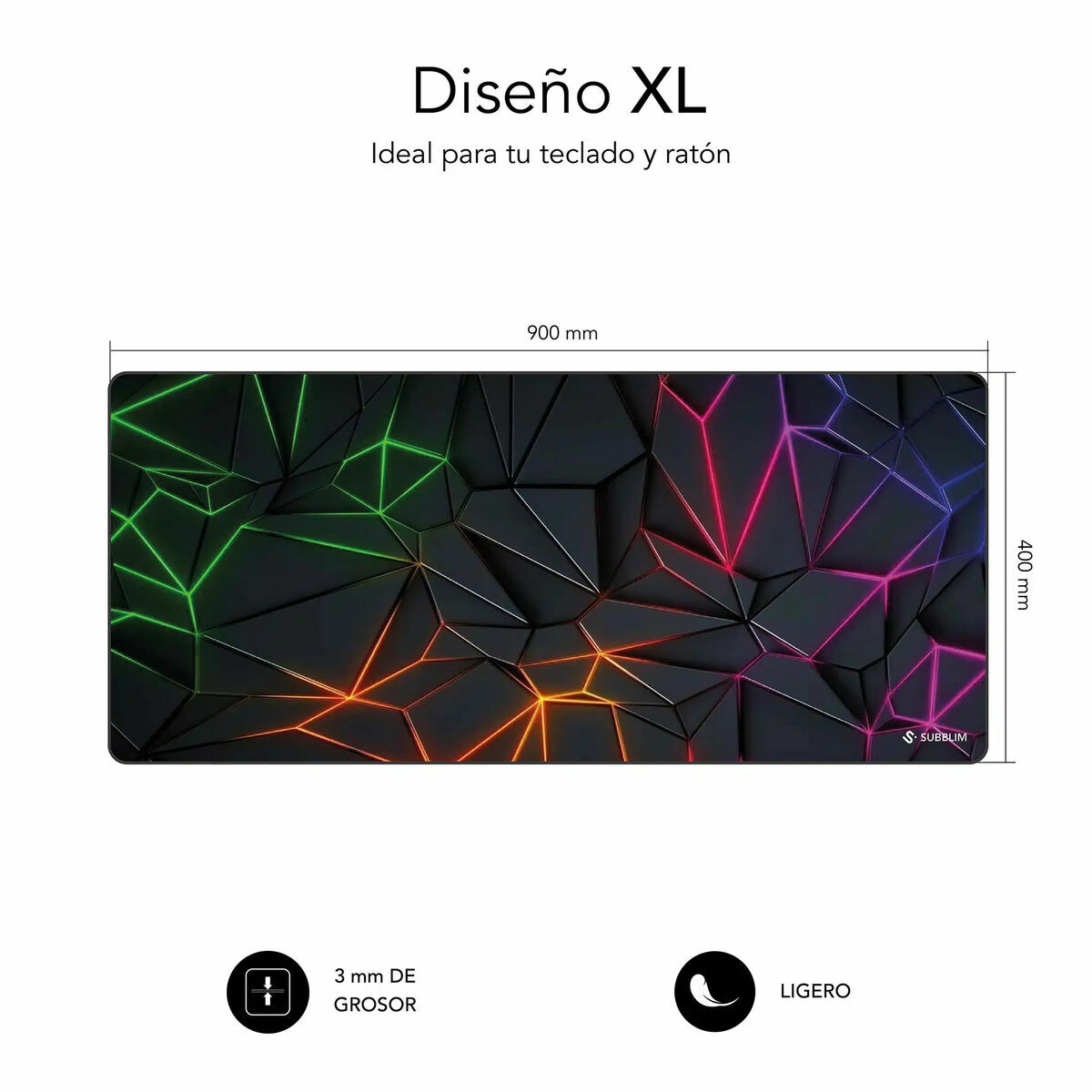 Alfombrilla de Ratón Subblim SUBMP-01PUW07