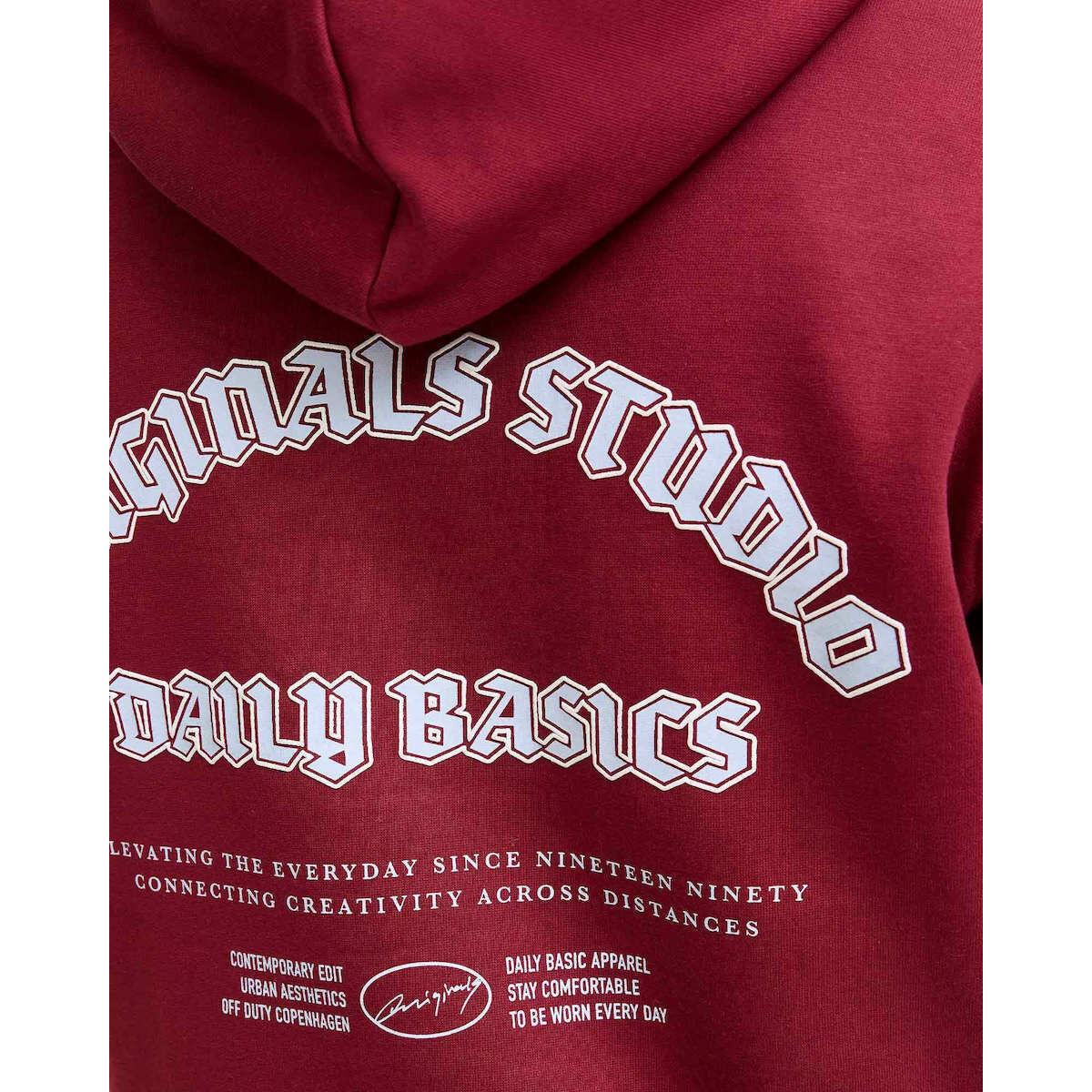 Sudadera con Capucha Hombre Jack & Jones JORMEADOWS SWEAT HOOD 12283868 Granate