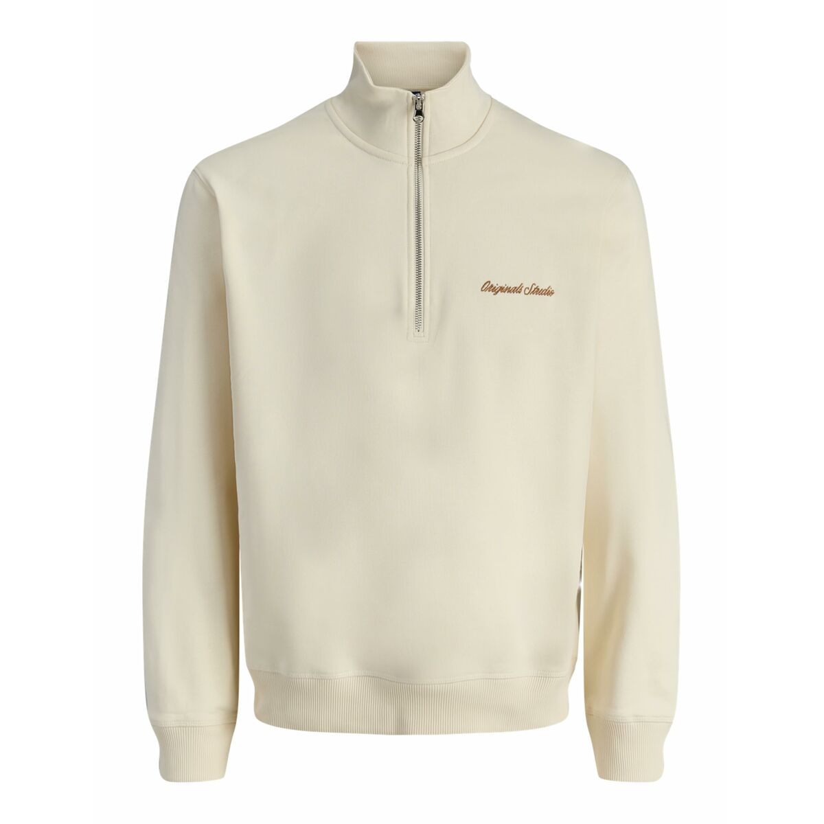 Sudadera sin Capucha Hombre Jack & Jones JORNORREBRO EMB SWEAT HIGH NECK SN 12282899 Beige