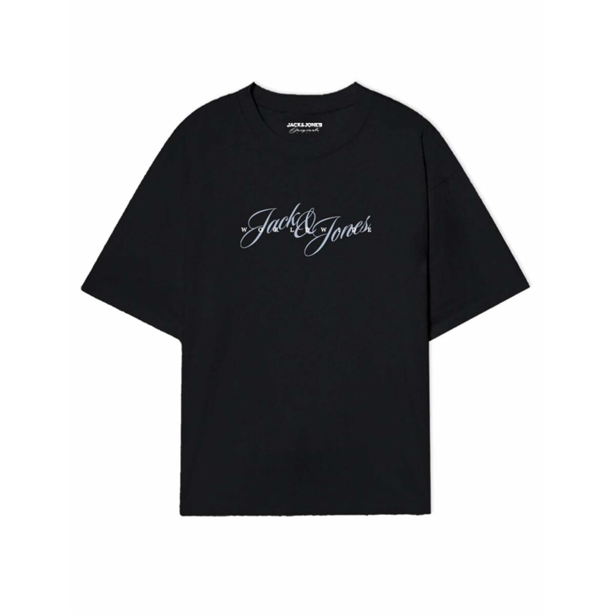 Camiseta de Manga Corta Hombre Jack & Jones JORINWOOD TEE SS CREW NECK FST 12284732 Negro