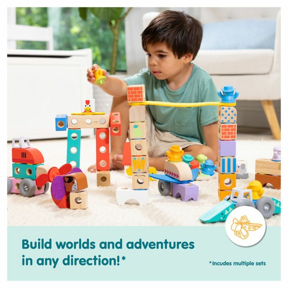 Juego de Construcción Melissa & Doug Blockables 54 Piezas