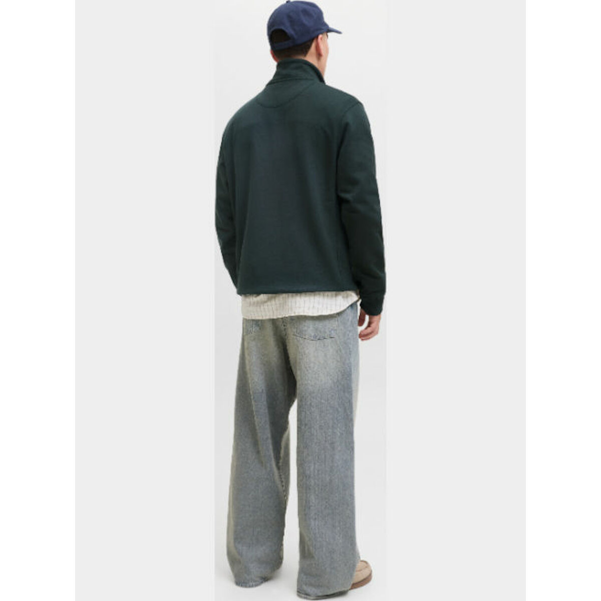 Sudadera sin Capucha Hombre Jack & Jones JORNORREBRO EMB SWEAT HIGH NECK SN 12282899 Negro