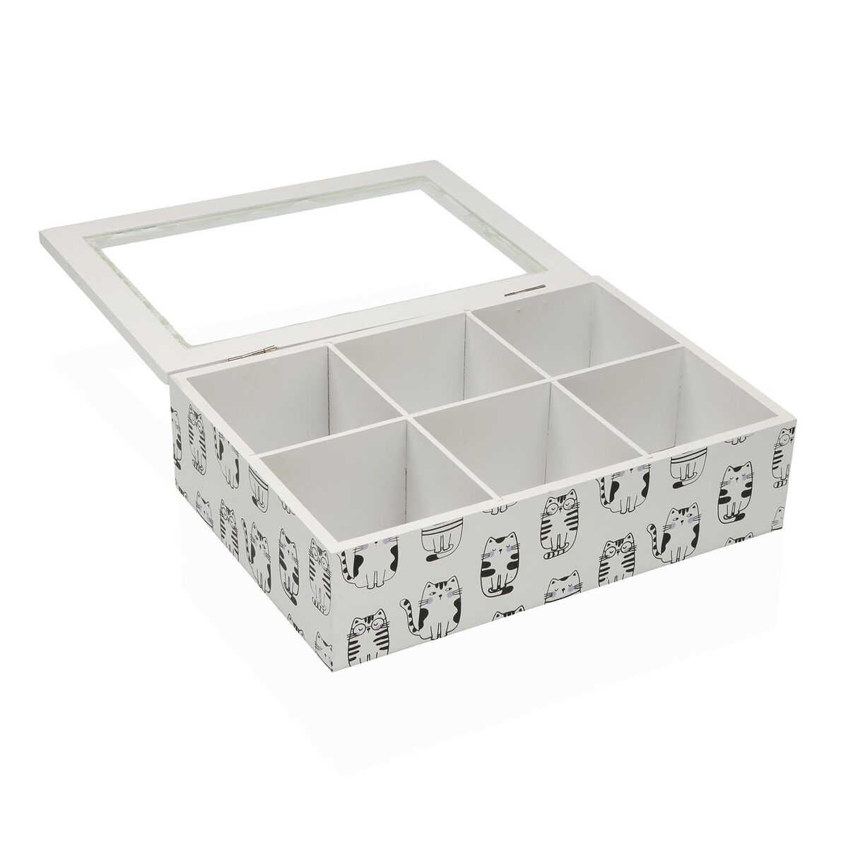 Caja para Infusiones Versa GATTO Madera 17 x 7 x 24 cm