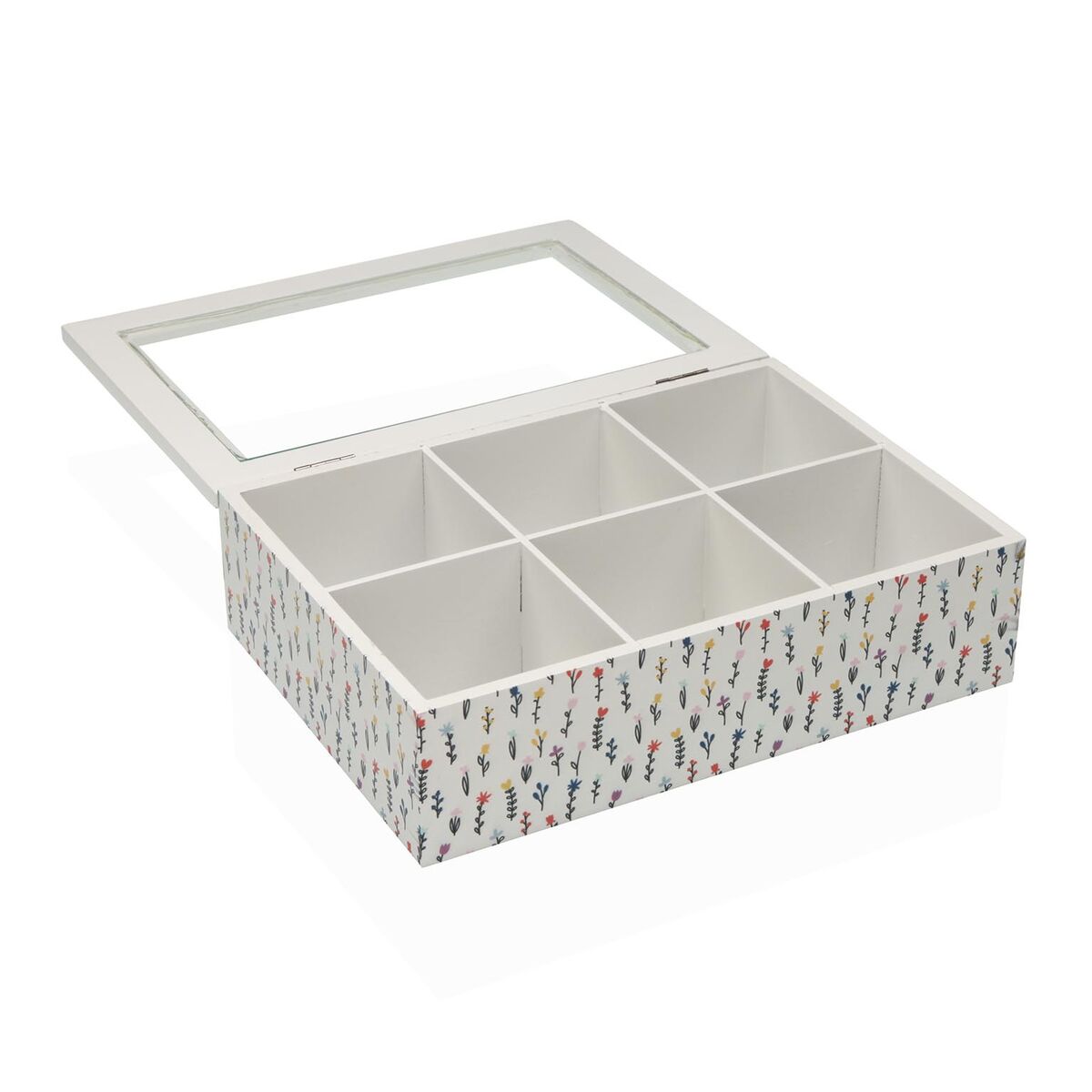 Caja para Infusiones Versa BLUME Madera 17 x 7 x 24 cm